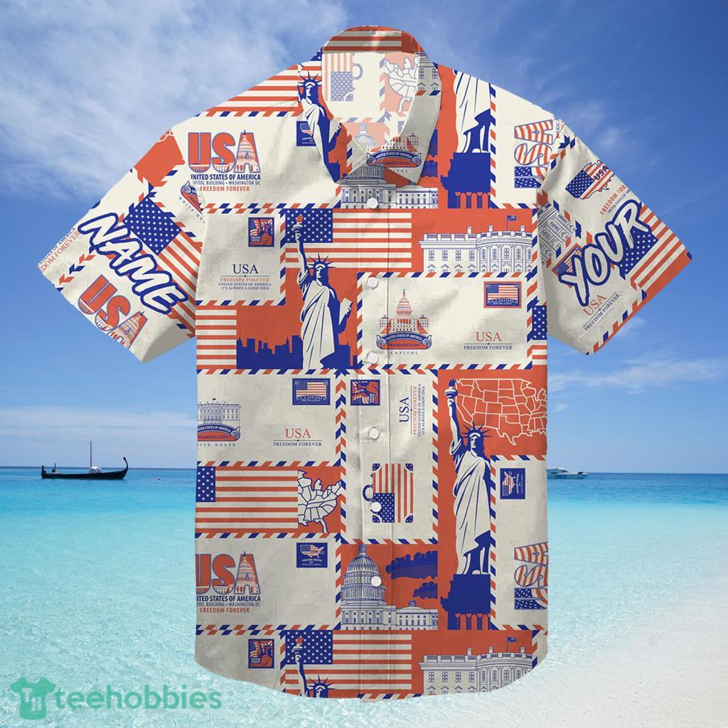 Personalized Patriotic America Unisex Hawaiian Shirt 4Th July - Personalized Patriotic America Unisex Hawaiian Shirt 4Th July