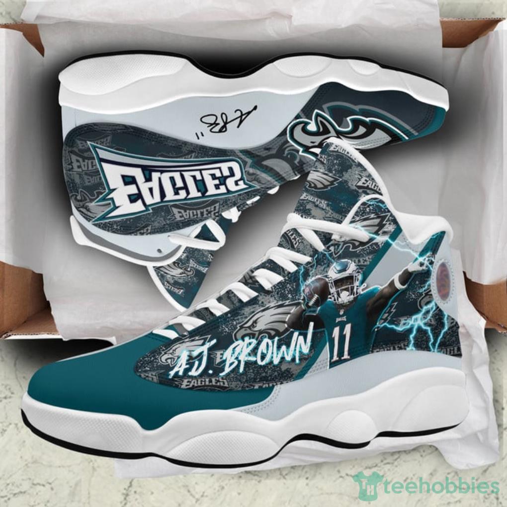 Philadelphia Eagles Football Jordan 13 Sneakers 