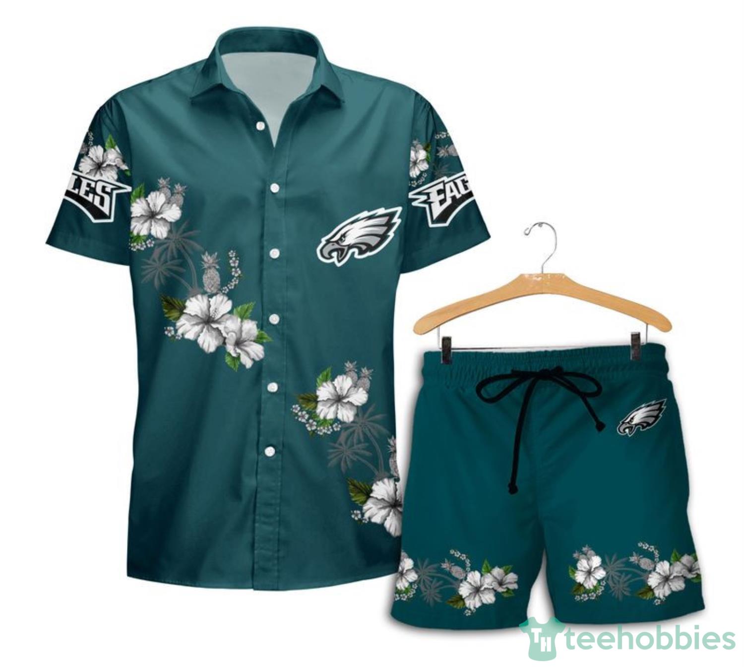 Philadelphia Eagles Flowers Limited Edition Hawaiian Shirt And Shorts For Fans Product Photo 2 Philadelphia Eagles Flowers Limited Edition Hawaiian Shirt And Shorts For Fans Product Photo 2