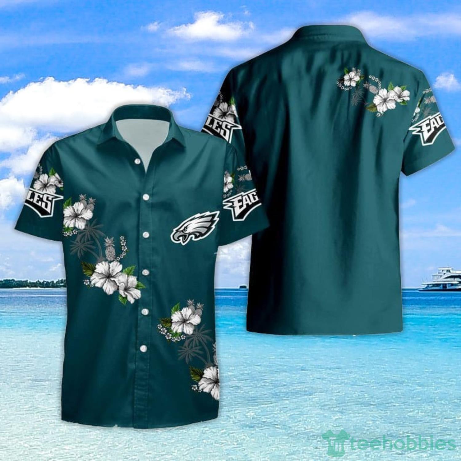 Philadelphia Eagles Flowers Limited Edition Hawaiian Shirt And Shorts For Fans image Philadelphia Eagles Flowers Limited Edition Hawaiian Shirt And Shorts For Fans Product Photo 3