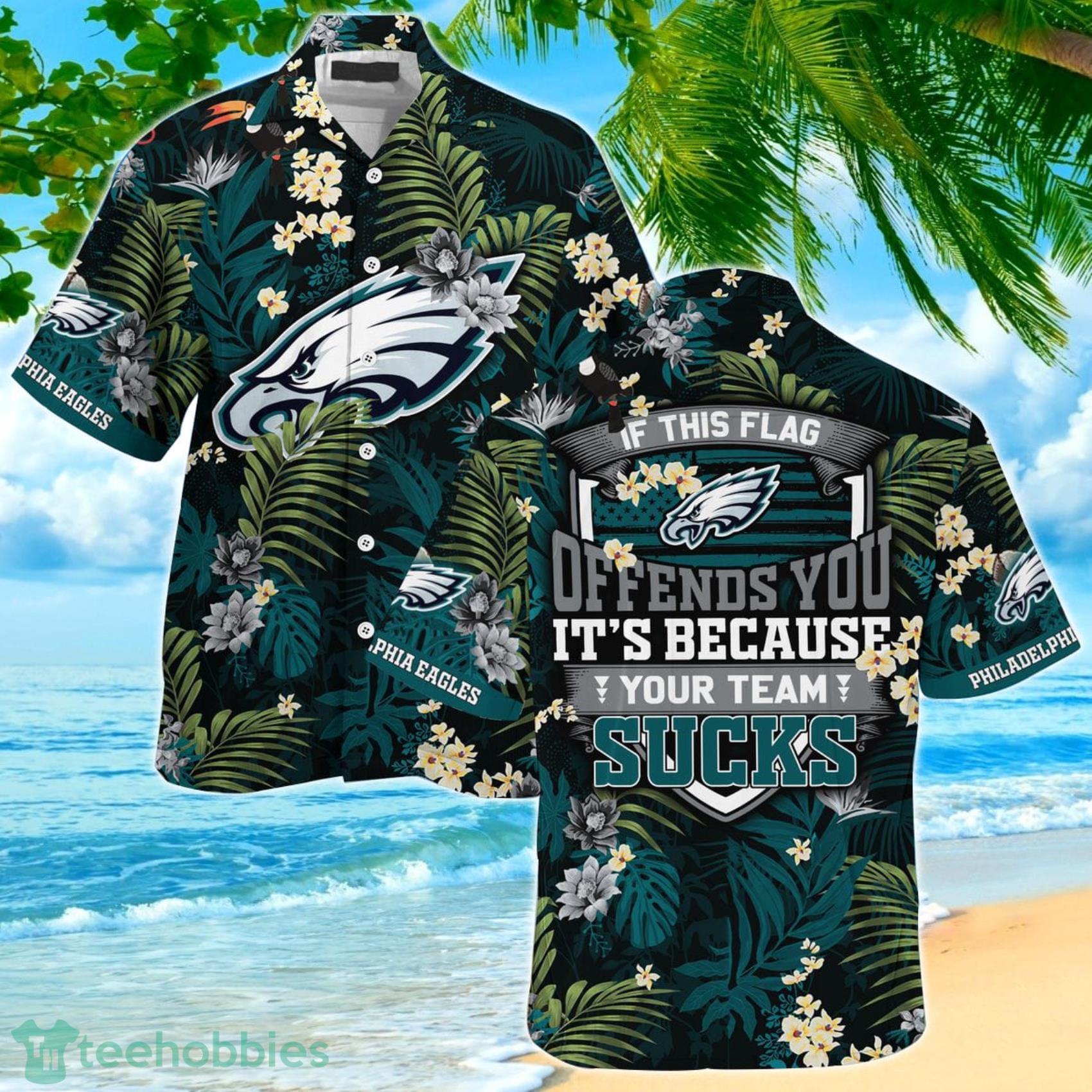 Philadelphia Eagles NFL Logo Pattern Hawaiian Shirt