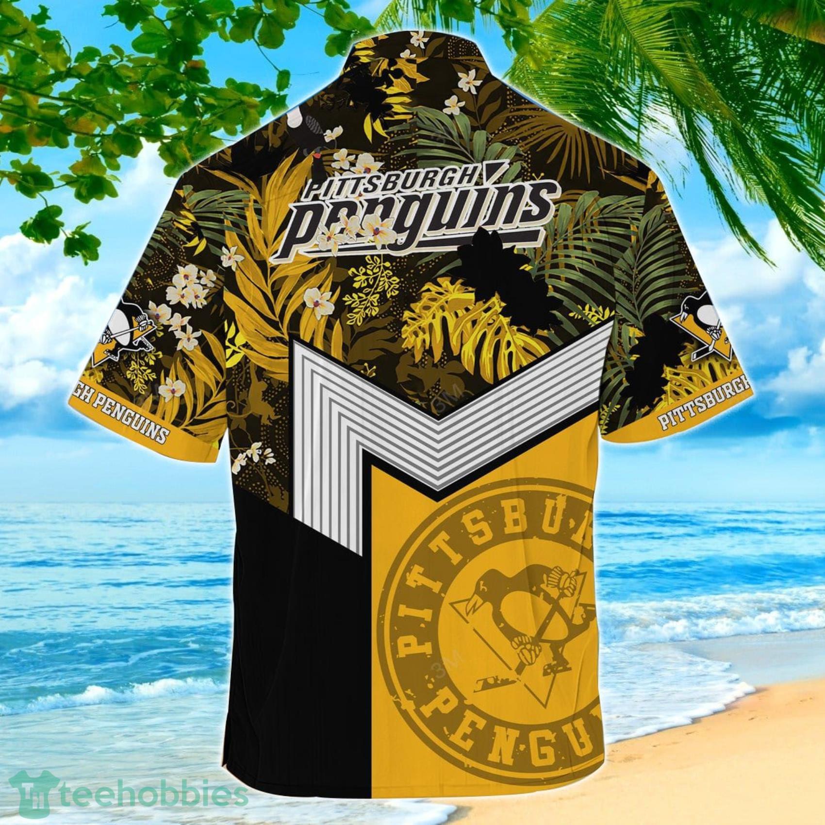 The best selling] Pittsburgh Penguins NHL Floral All Over Printed 3D  Hawaiian Shirt