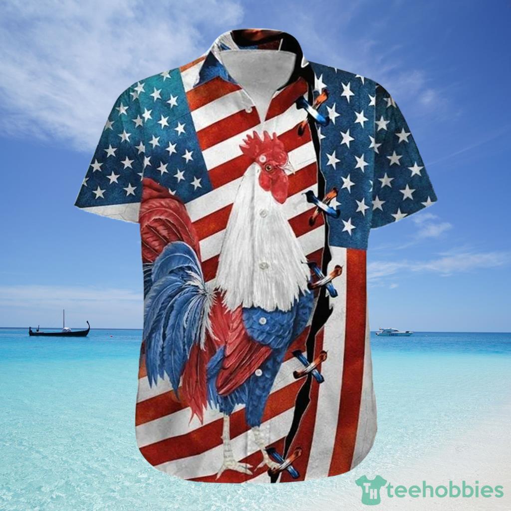 Rooster America 4th Of July Hawaiian Shirt For Men And Women - Rooster America 4th Of July Hawaiian Shirt For Men And Women