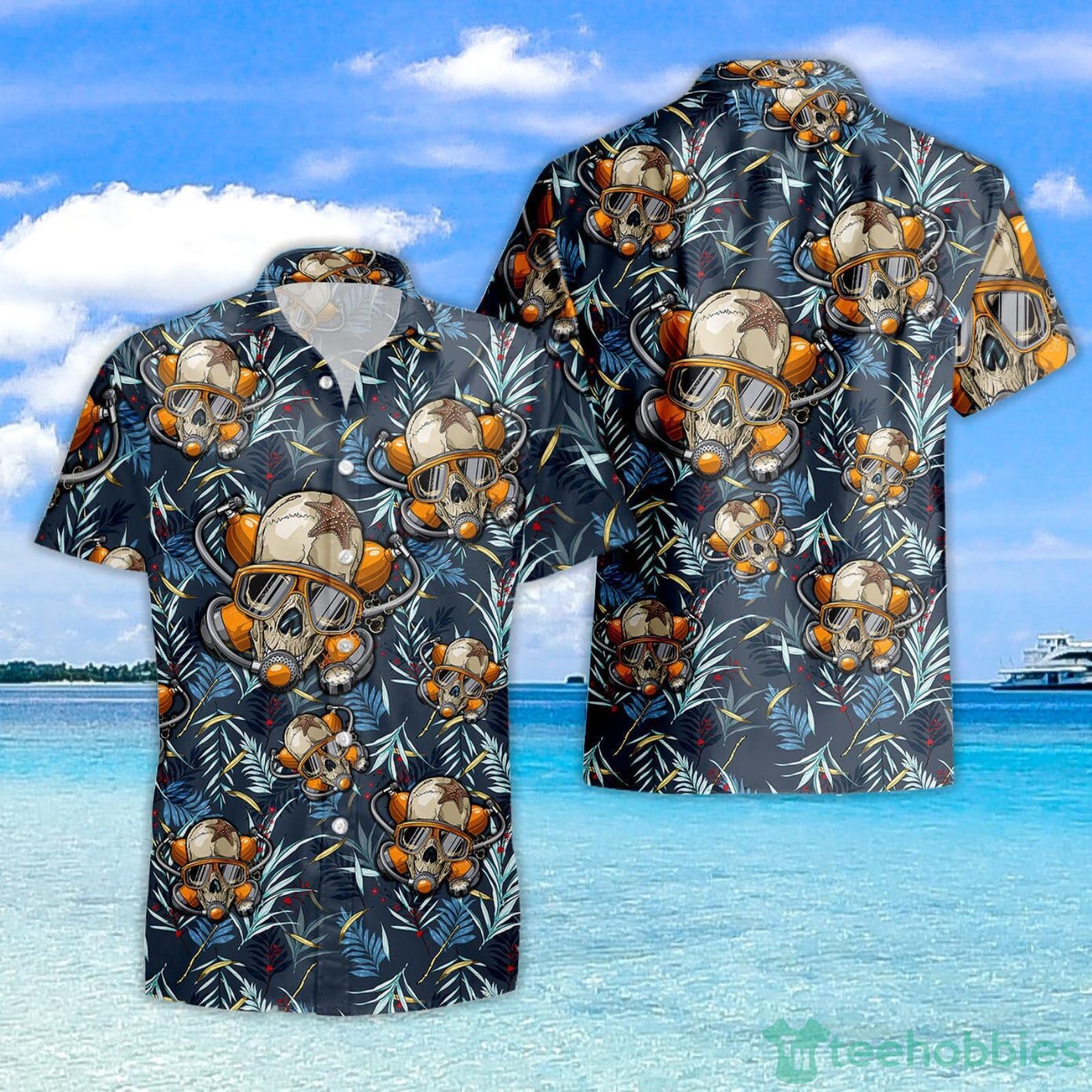 Scuba Diving Helmet Hawaii Shirt Tropical Summer For Men And Women