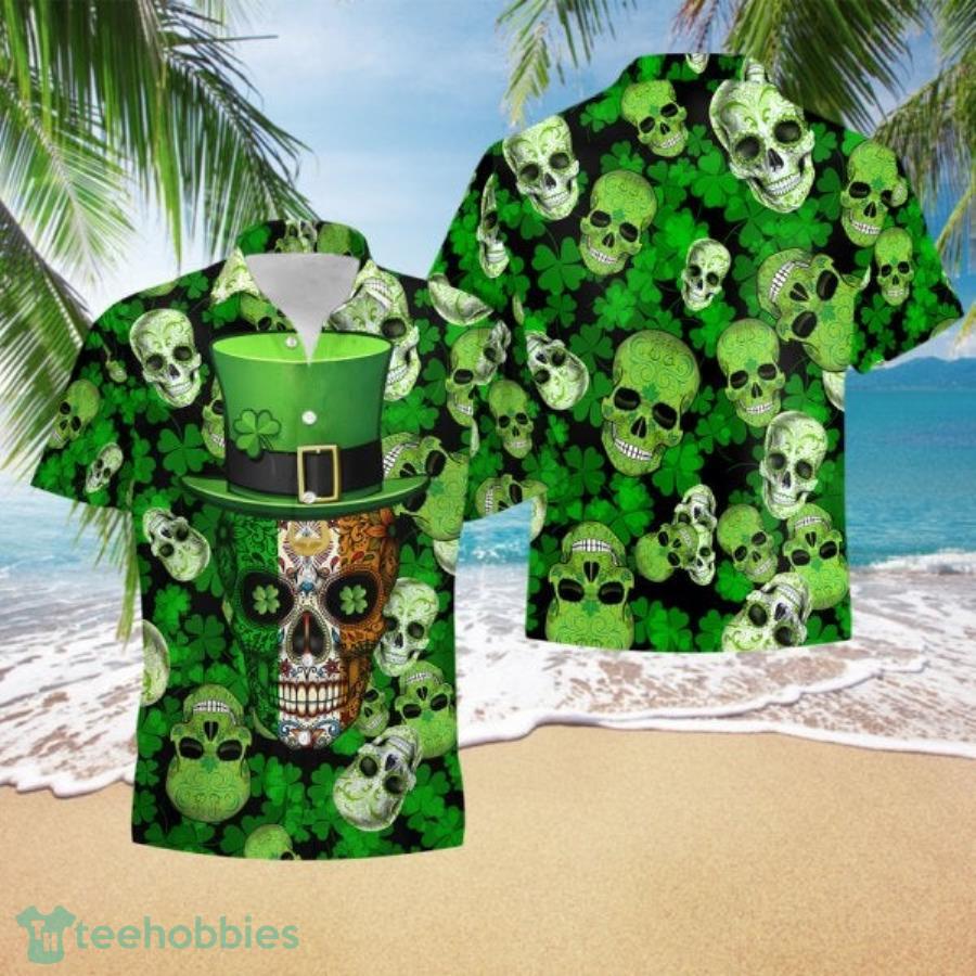 Skull St Patrick’S Day Aloha Hawaiian Shirts Product Photo 1