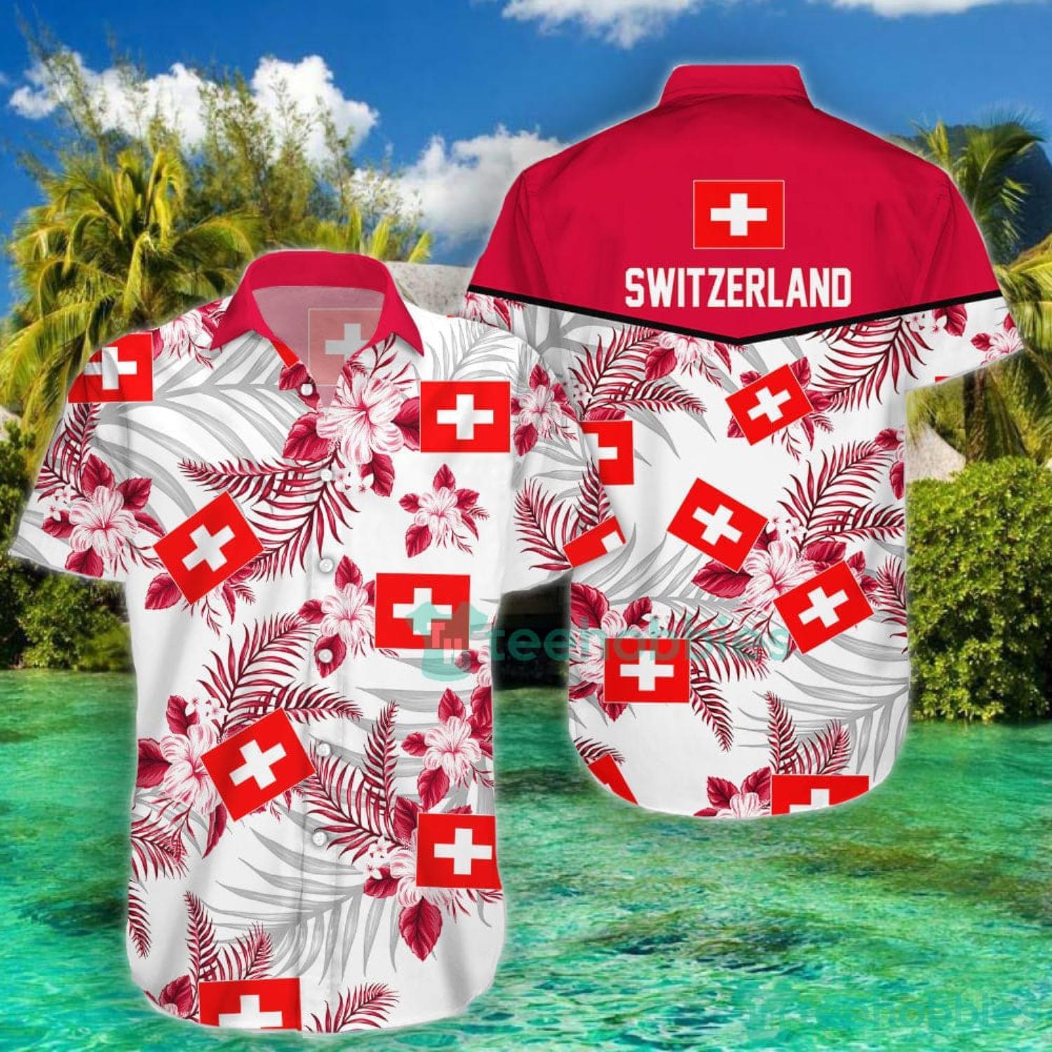 Switzerland National Soccer Team Qatar World Cup 2022 Season Winter World Cup Hawaiian Shirt And Short For Fans Product Photo 3 Switzerland National Soccer Team Qatar World Cup 2022 Season Winter World Cup Hawaiian Shirt And Short For Fans Product Photo 3