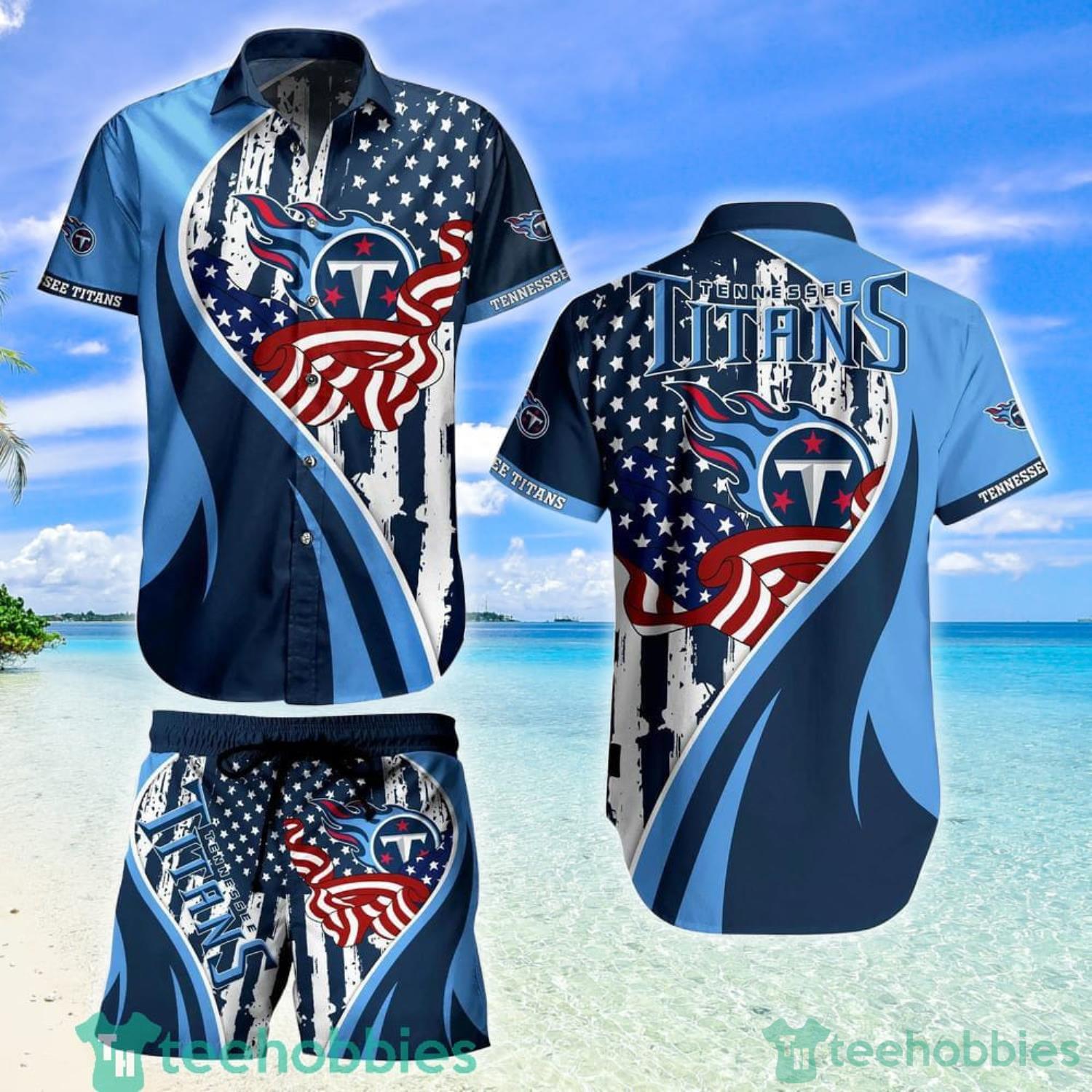 Tennessee Titans NFLVintage US Flag Hawaiian Shirt And Shorts