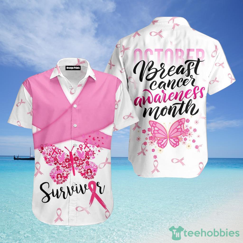The Fighters Never Give Up Hope Breast Cancer Awareness Hawaiian Shirt For Men And Women - The Fighters Never Give Up Hope Breast Cancer Awareness Hawaiian Shirt For Men And Women