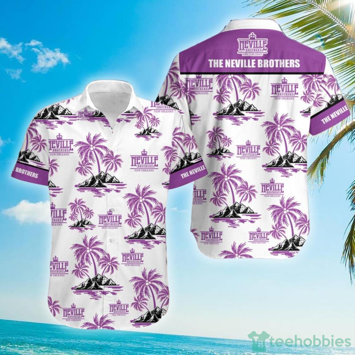 The Neville Brothers Palm Tree Rock Fans Hawaiian Shirt For Men And Women Product Photo 1