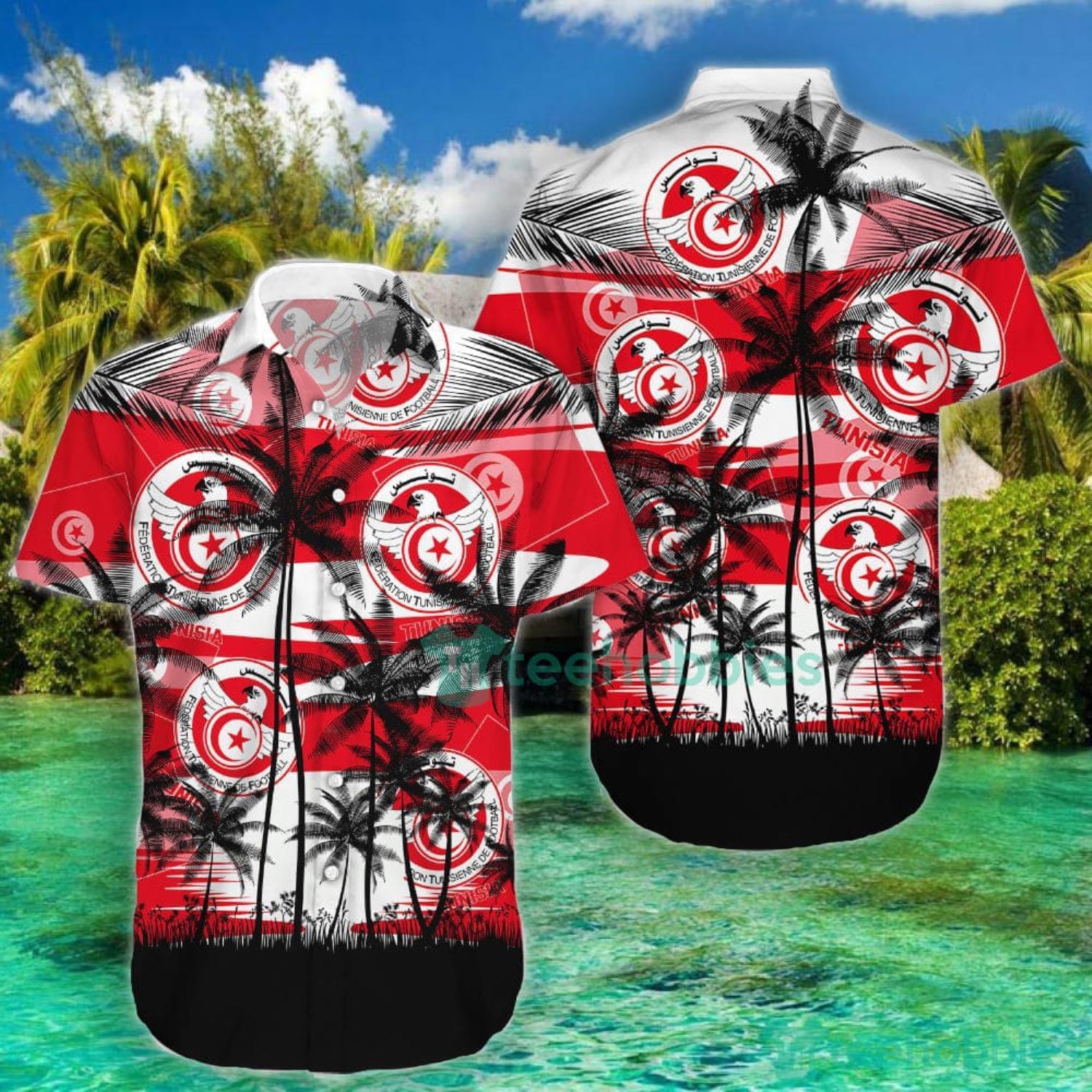 Tunisia Coconut Pattern World Cup 2022 Qatar Champions Football Gift Hawaiian Shirt And Short For Fans Product Photo 3 Tunisia Coconut Pattern World Cup 2022 Qatar Champions Football Gift Hawaiian Shirt And Short For Fans Product Photo 3