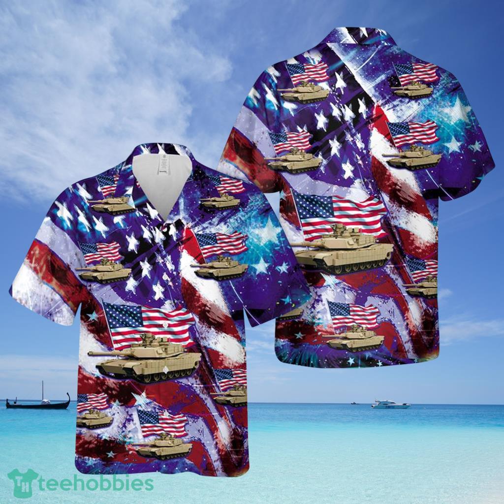 US Army M1 Abrams 4th Of July Hawaiian Shirt For Men And Women - US Army M1 Abrams 4th Of July Hawaiian Shirt For Men And Women
