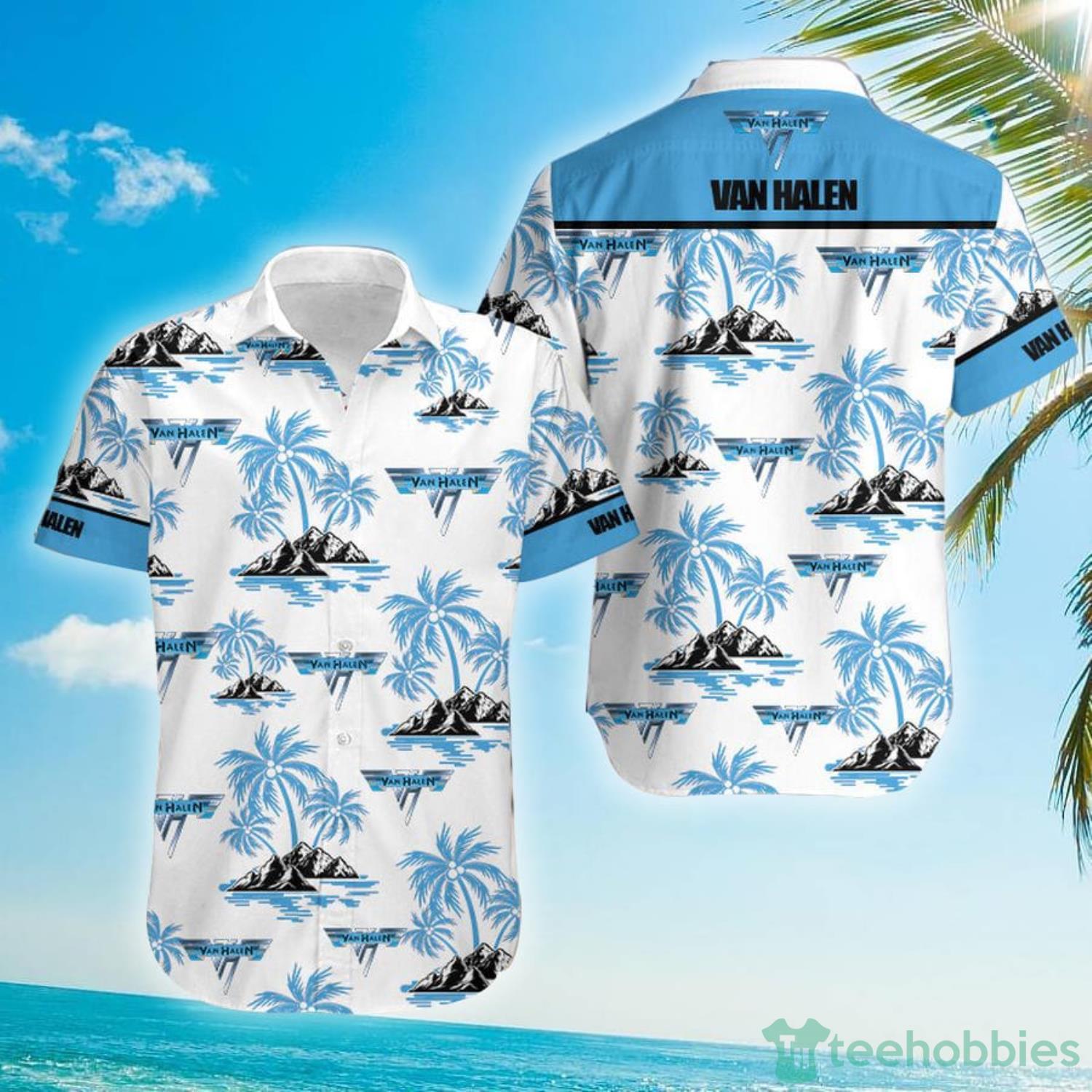 Van Halen Palm Tree Rock Fans Hawaiian Shirt For Men And Women Product Photo 1