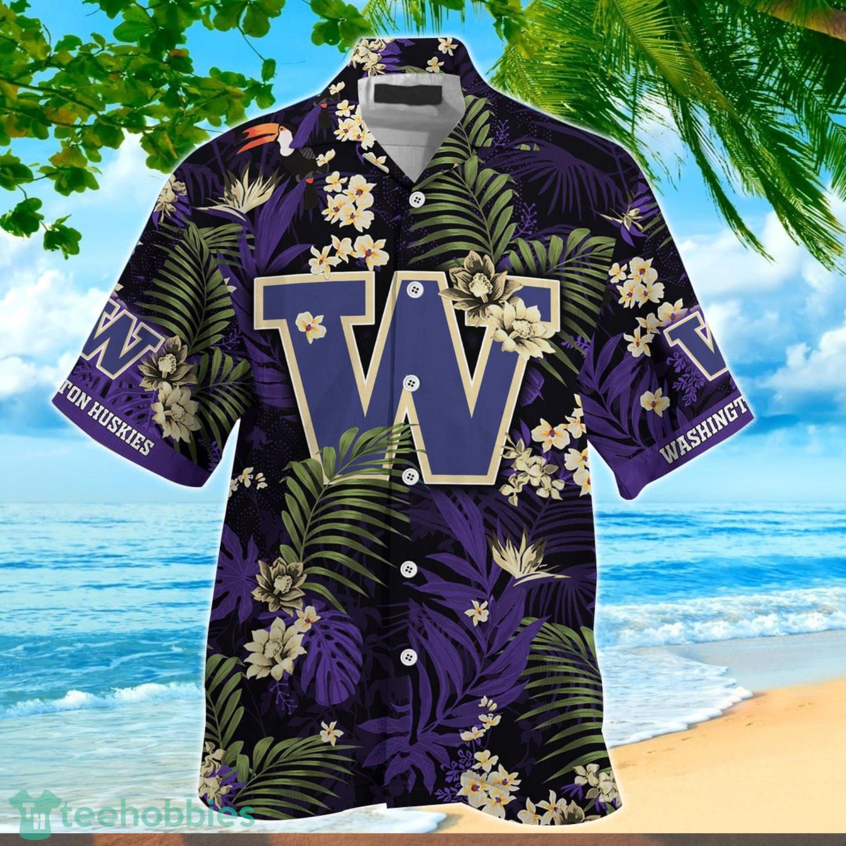 Washington Huskies If This Flag Offends You Tropical Patterns Hawaiian Shirt And Short image Washington Huskies If This Flag Offends You Tropical Patterns Hawaiian Shirt And Short Product Photo 2