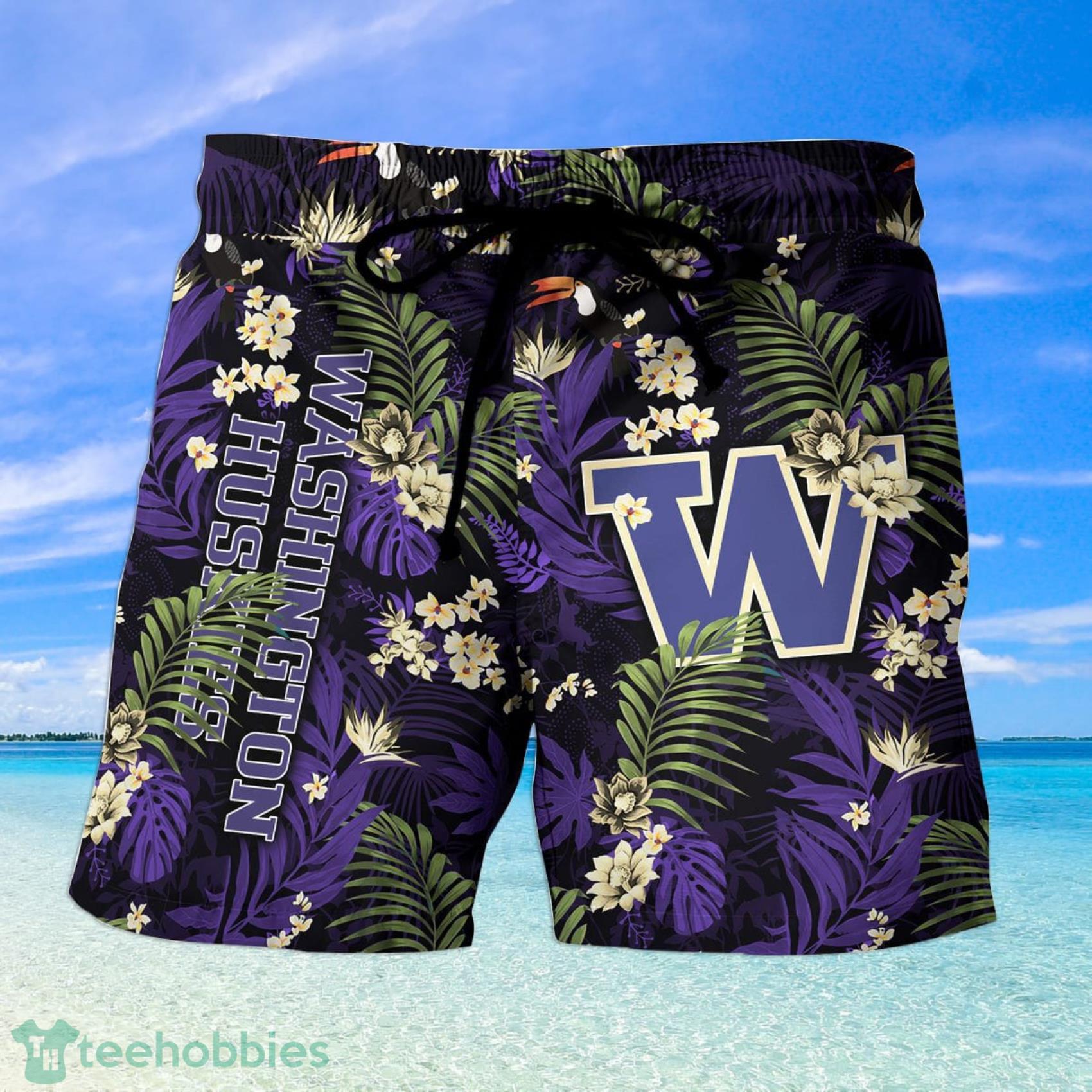 Washington Huskies If This Flag Offends You Tropical Patterns Hawaiian Shirt And Short Product Photo 4 Washington Huskies If This Flag Offends You Tropical Patterns Hawaiian Shirt And Short Product Photo 4