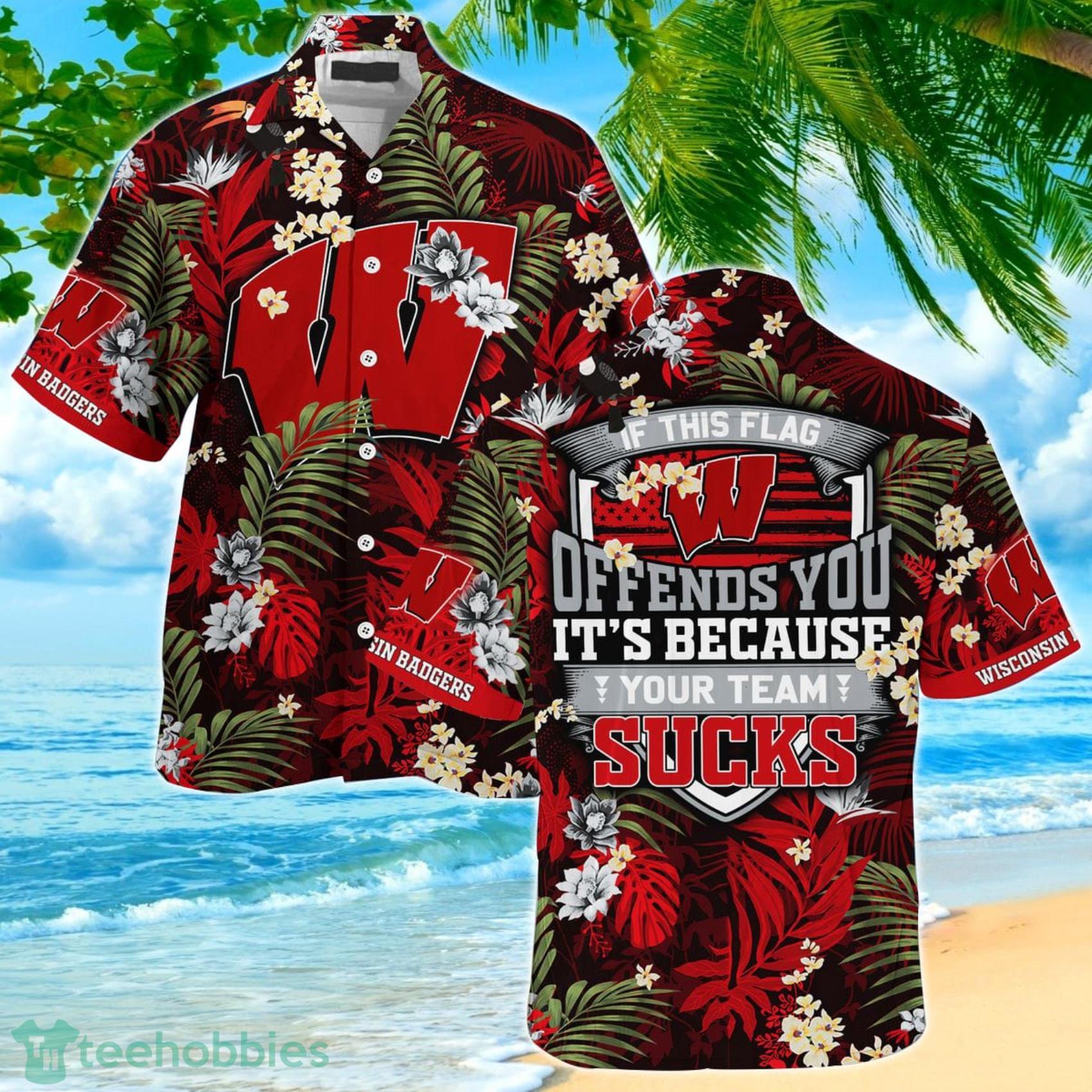 Wisconsin Badgers Milwaukee Brewers Hawaiian Shirt And Shorts