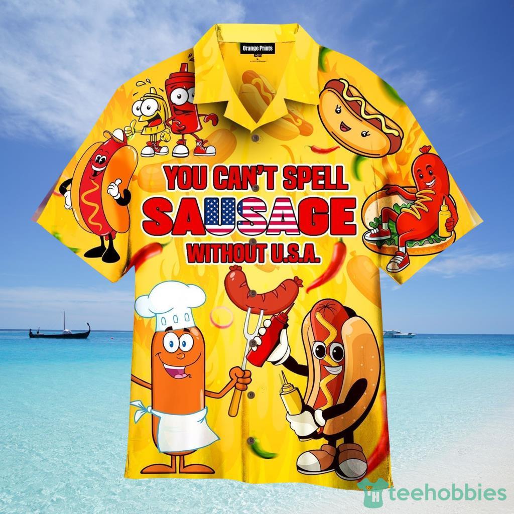 You Cant Spell Sausage Without USA Happy 4th Of July Aloha Hawaiian Shirt For Men And Women - You Cant Spell Sausage Without USA Happy 4th Of July Aloha Hawaiian Shirt For Men And Women