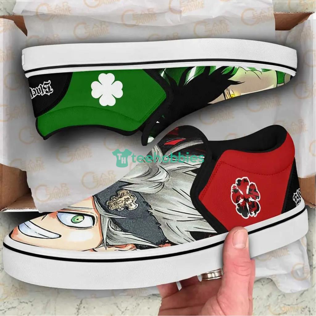 Yuno and Asta Slip On Sneakers Custom Anime Black Clover Shoes Product Photo 1 Yuno and Asta Slip On Sneakers Custom Anime Black Clover Shoes Product Photo 1