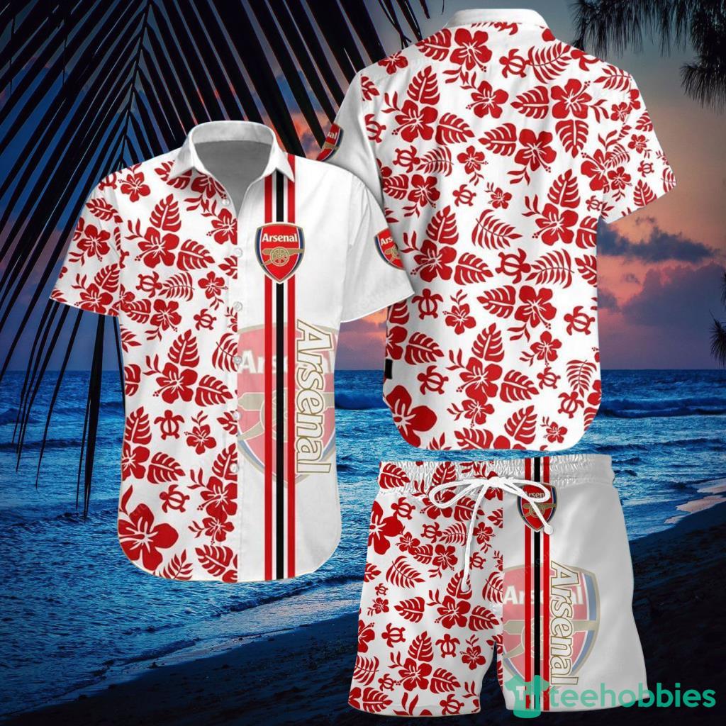 Arsenal FC Red Tropical Hawaiian Shirt And Short - Arsenal FC Red Tropical Hawaiian Shirt And Short Arsenal FC Red Tropical Hawaiian Shirt And Short - Arsenal FC Red Tropical Hawaiian Shirt And Short
