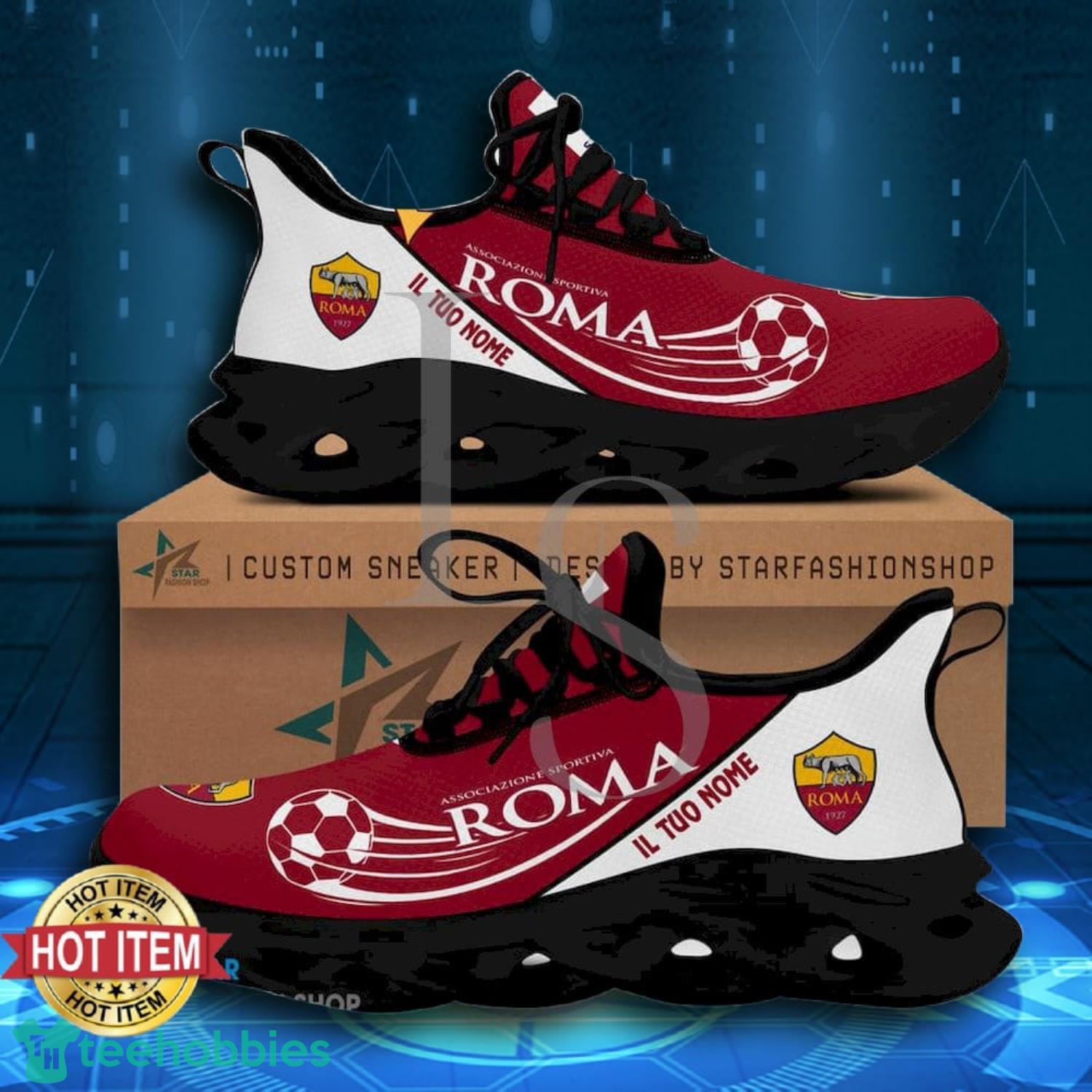 As Roma Serie A Custom Name Max Soul Shoes For Men Women Product Photo 2 As Roma Serie A Custom Name Max Soul Shoes For Men Women Product Photo 2