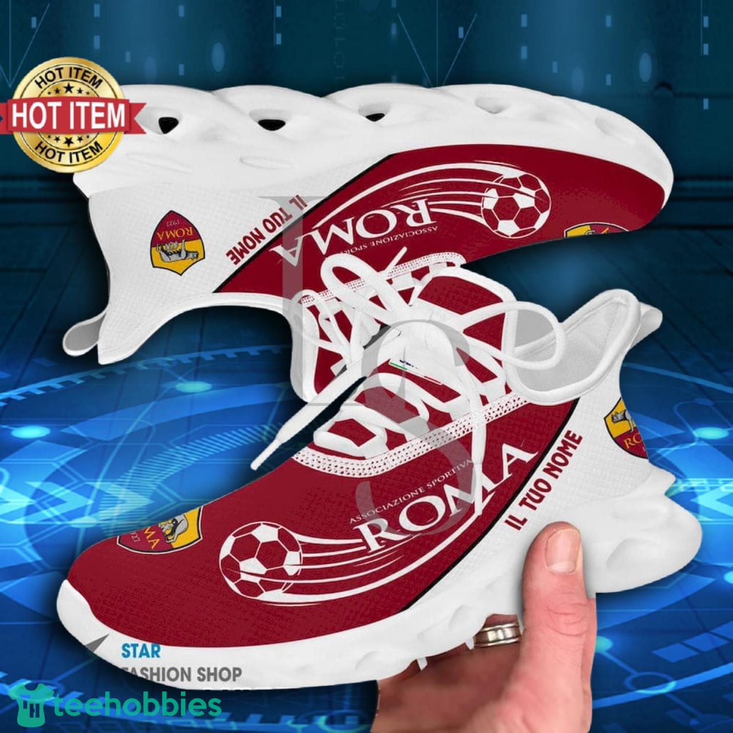 As Roma Serie A Custom Name Max Soul Shoes For Men Women image As Roma Serie A Custom Name Max Soul Shoes For Men Women Product Photo 5