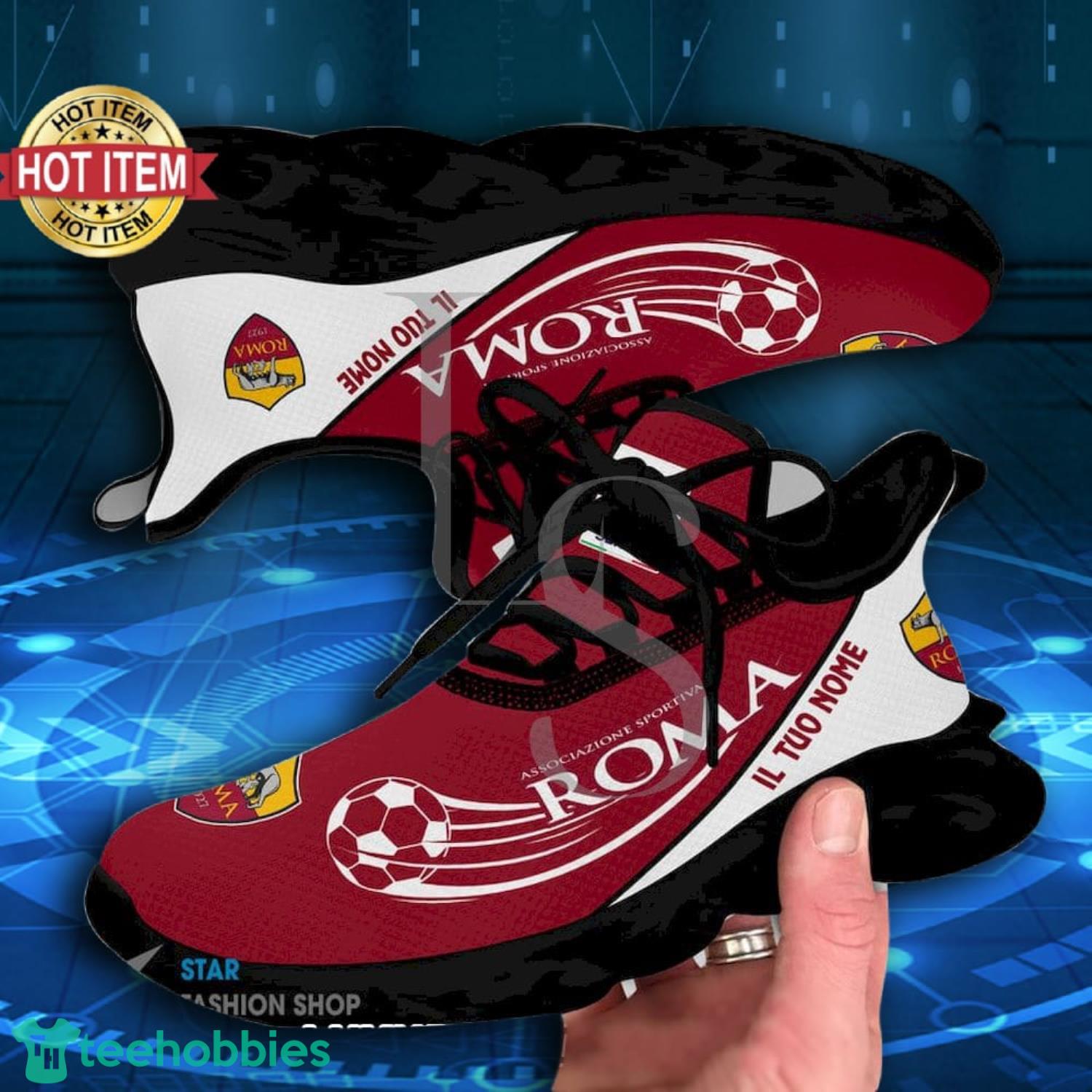 As Roma Serie A Custom Name Max Soul Shoes For Men Women Product Photo 6 As Roma Serie A Custom Name Max Soul Shoes For Men Women Product Photo 6
