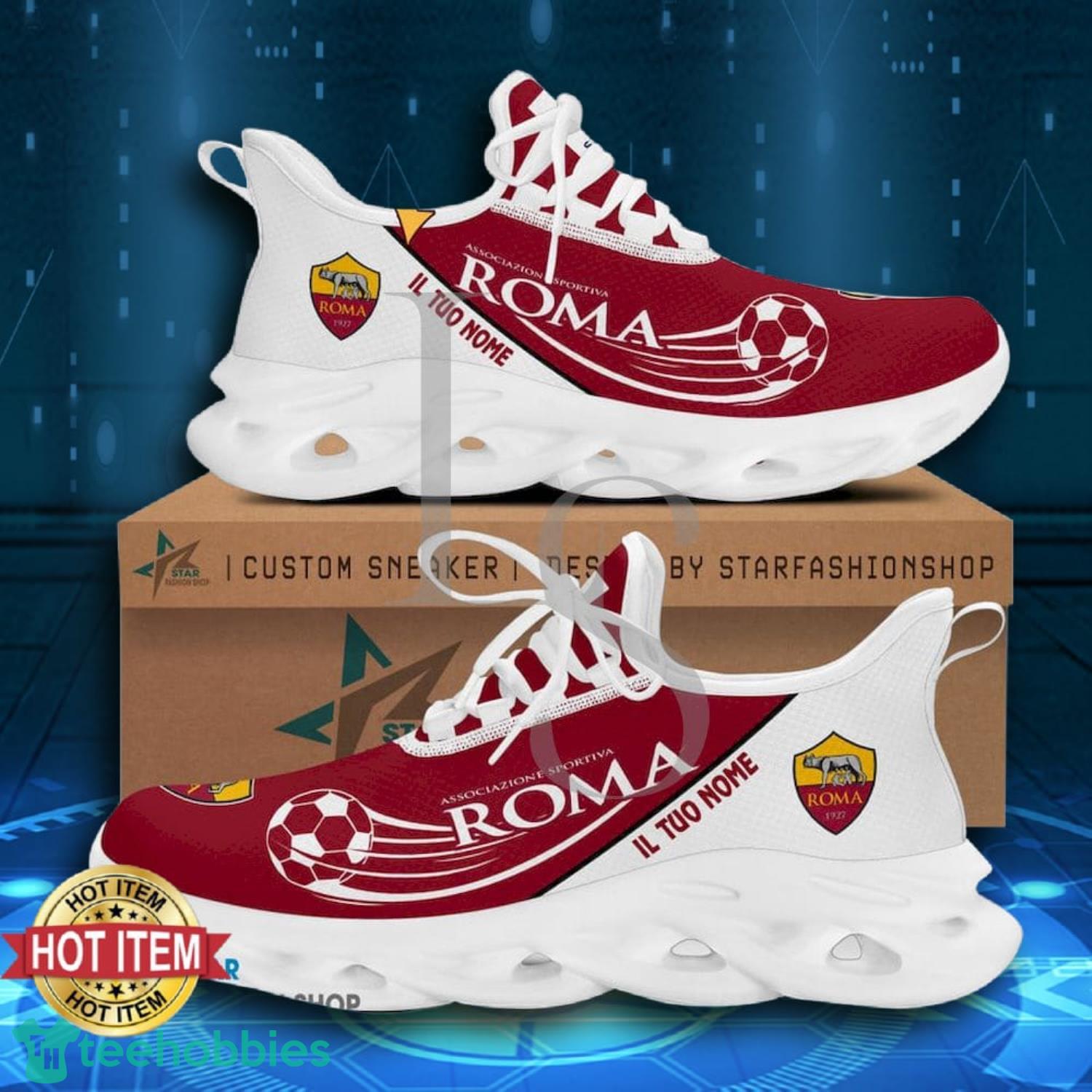 As Roma Serie A Custom Name Max Soul Shoes For Men Women Product Photo 1 As Roma Serie A Custom Name Max Soul Shoes For Men Women Product Photo 1