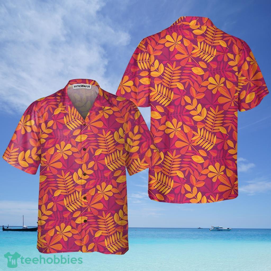 Autumn Leaves Seamless Pattern For Thanksgiving Hawaiian Shirt, Fall Gift  Day