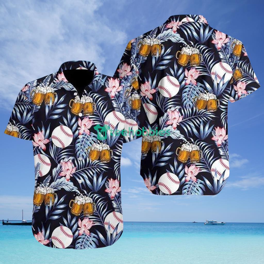 Baseball And Beer Tropical Hawaiian Shirt - Baseball And Beer Tropical Hawaiian Shirt