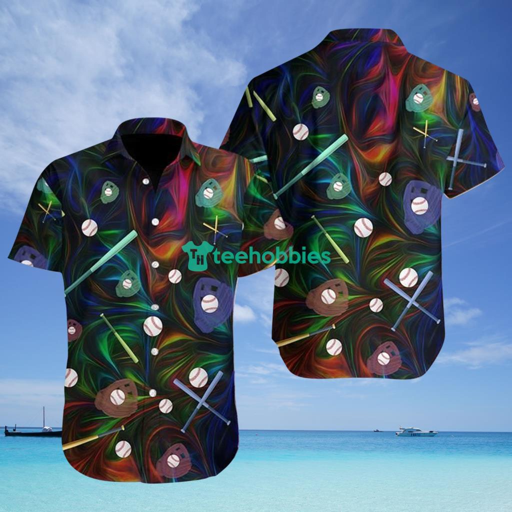 Baseball Colorful Light Tropical Hawaiian Shirt - Baseball Colorful Light Tropical Hawaiian Shirt