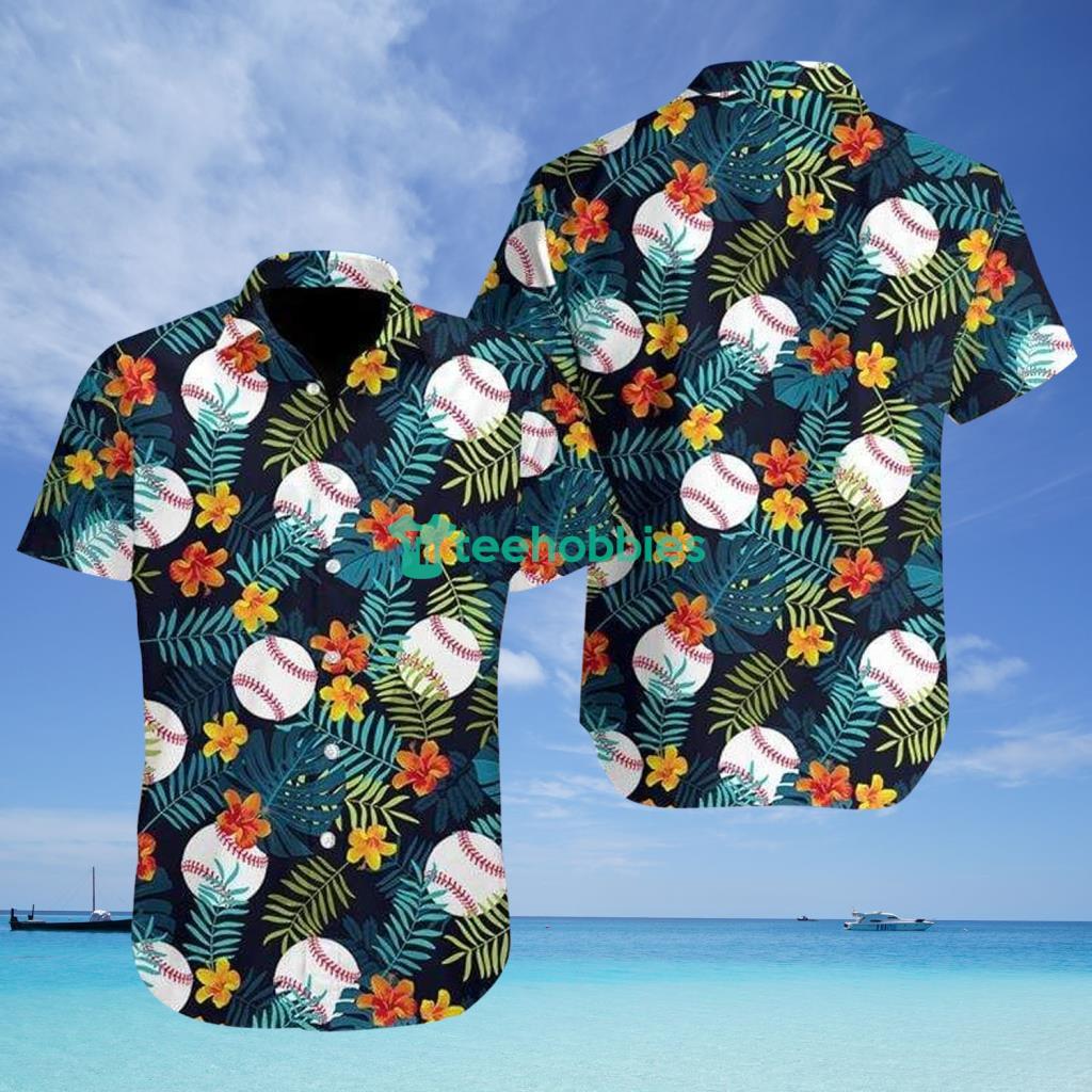 Baseball Simple Hibiscus Tropical Hawaiian Shirt - Baseball Simple Hibiscus Tropical Hawaiian Shirt