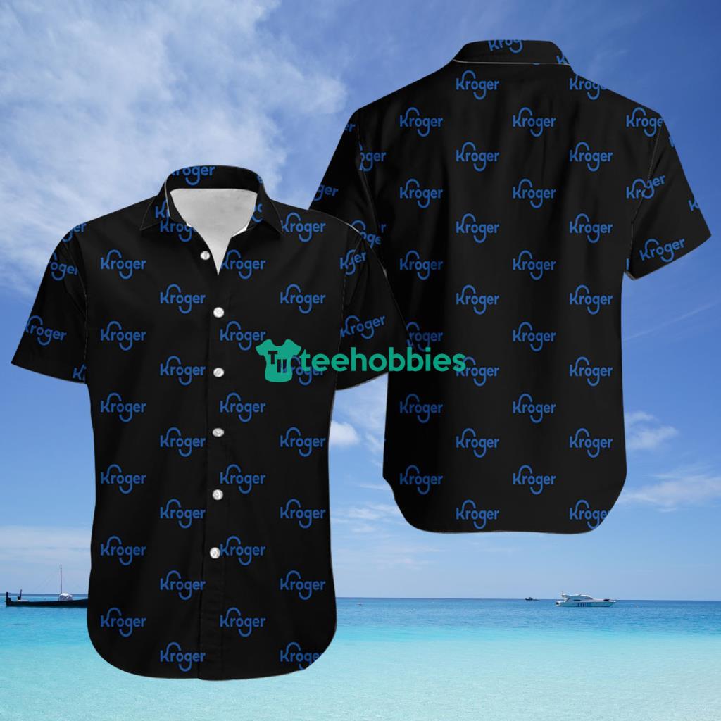 Black Kroger Tropical Hawaiian Shirt - Black Kroger Tropical Hawaiian Shirt