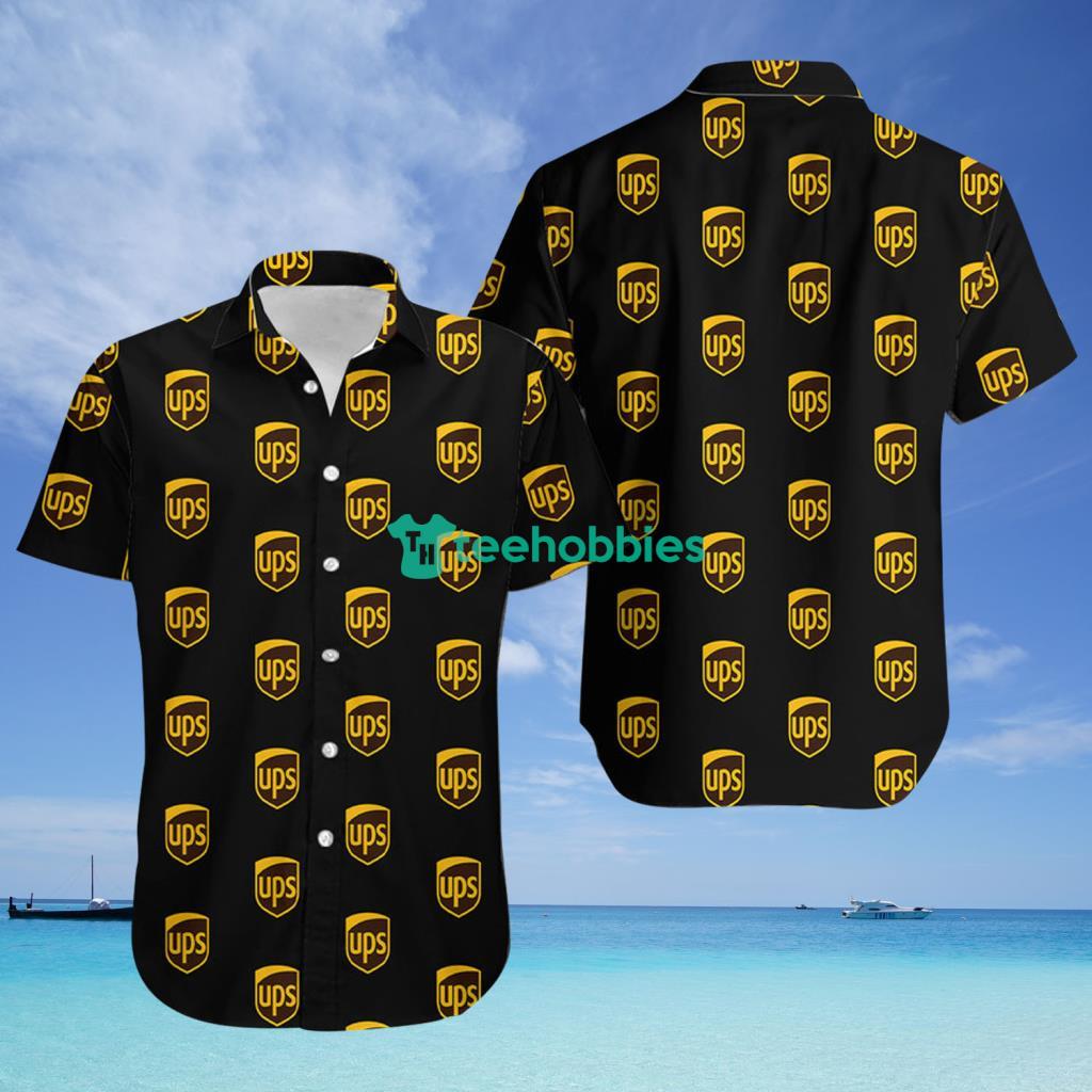 Black UPS Tropical Hawaiian Shirt - Black UPS Tropical Hawaiian Shirt