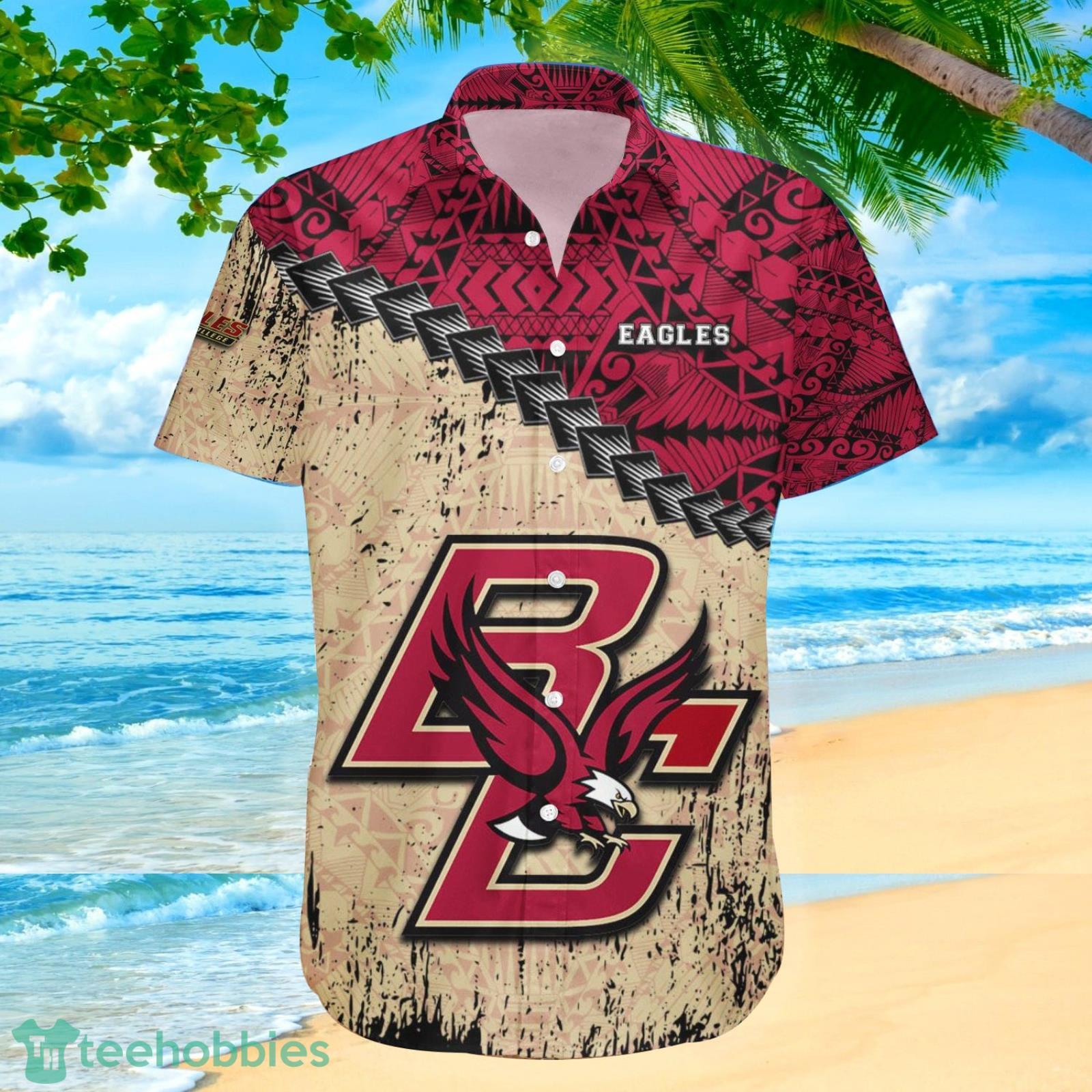 Custom Number And Name Boston College Eagles Hawaiian Shirt