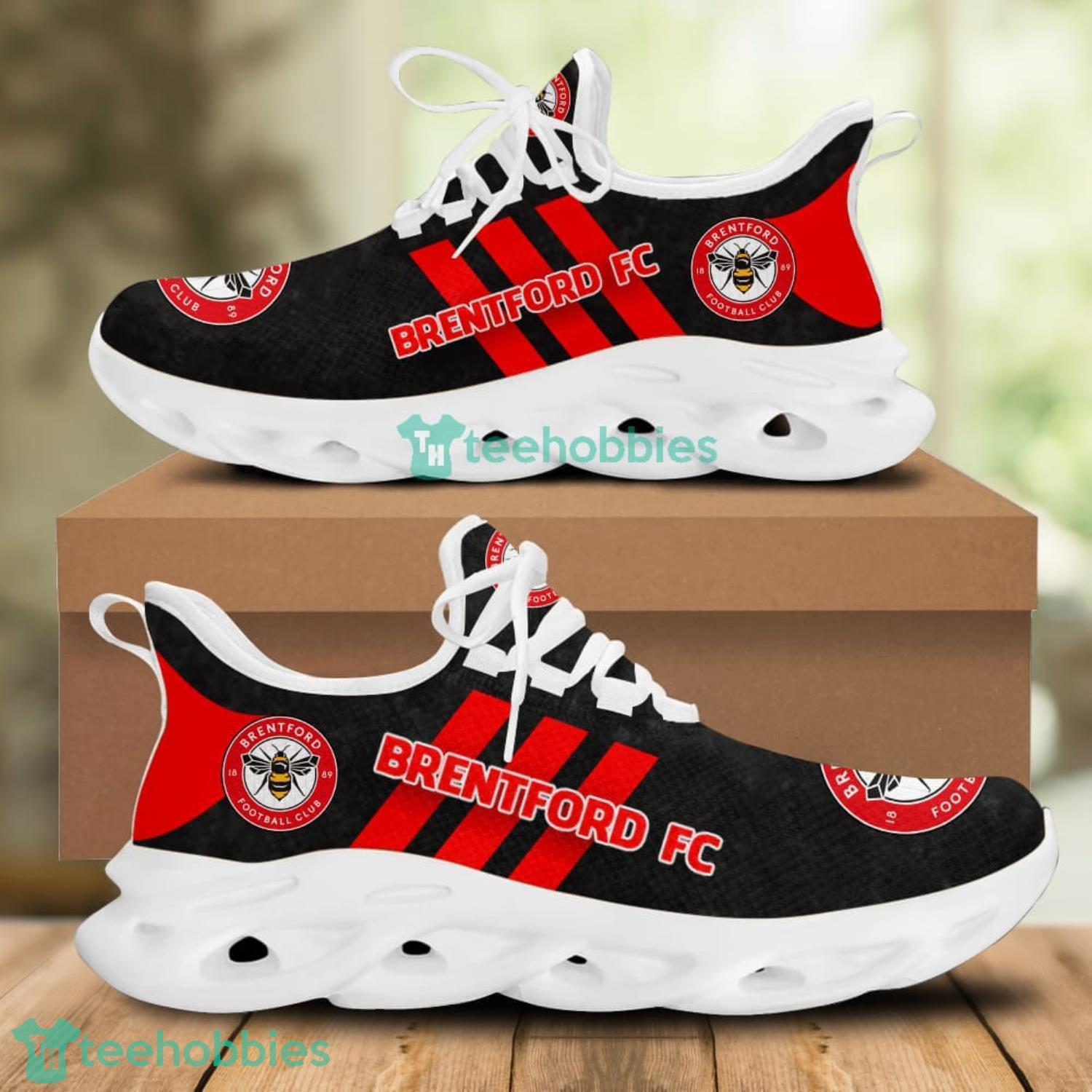 Brentford Fc Black And Red Max Soul Shoes Running Sneakers For Men And Women Product Photo 1