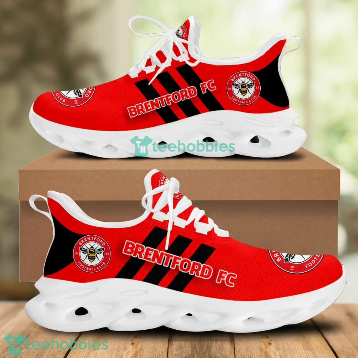 Brentford Fc Max Soul Shoes Running Sneakers For Men And Women Black Striped Red Shoes Product Photo 1 Brentford Fc Max Soul Shoes Running Sneakers For Men And Women Black Striped Red Shoes Product Photo 1
