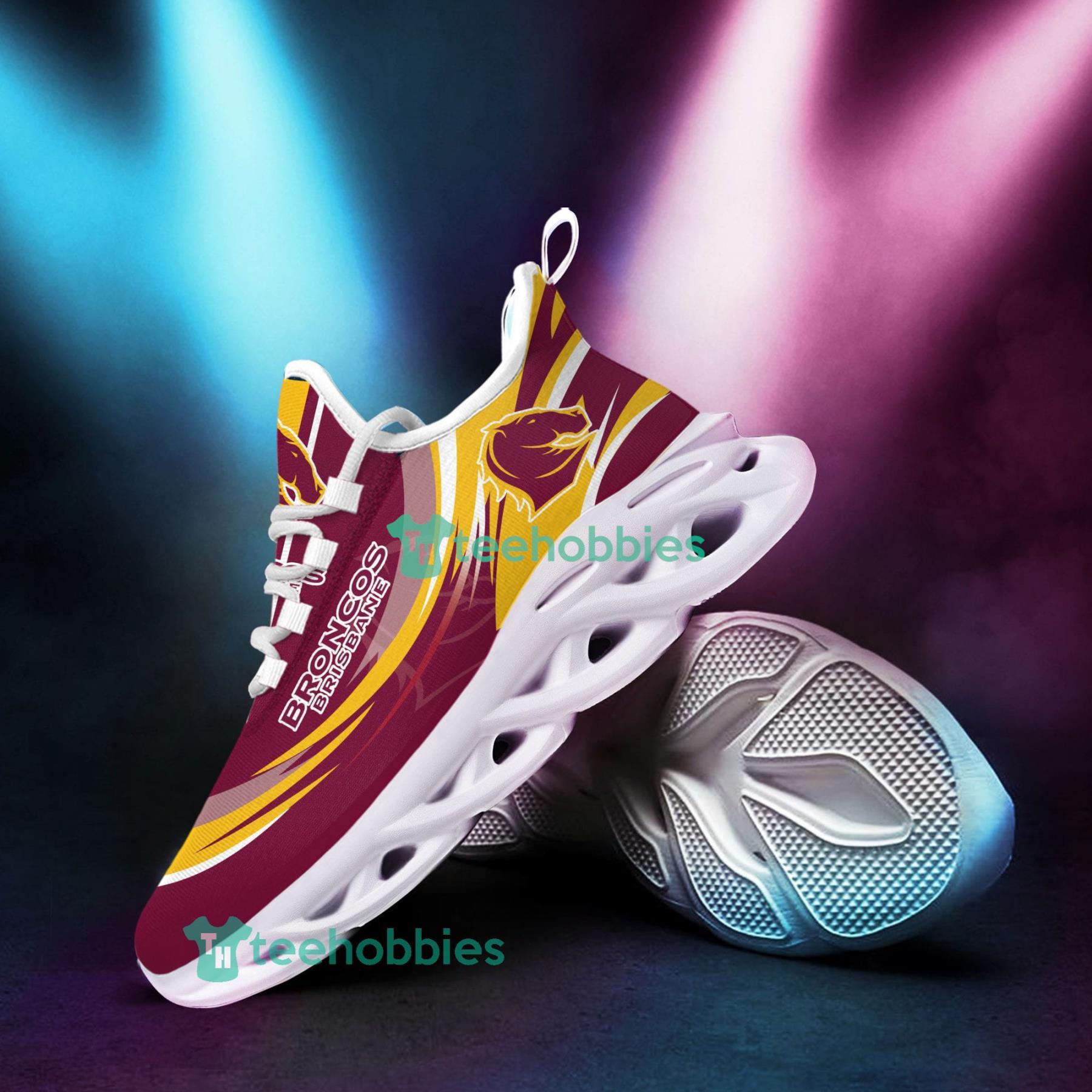 Brisbane Broncos 3D Personalized Name Clunky Sneakers Max Soul Shoes For Men And Women Product Photo 2