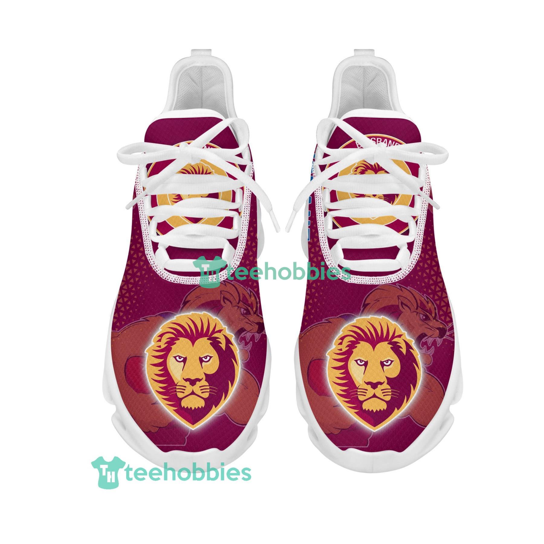 Brisbane Lions Mascot Custom Name Sneakers Max Soul Shoes For Men And Women Afl Sneakers Product Photo 2