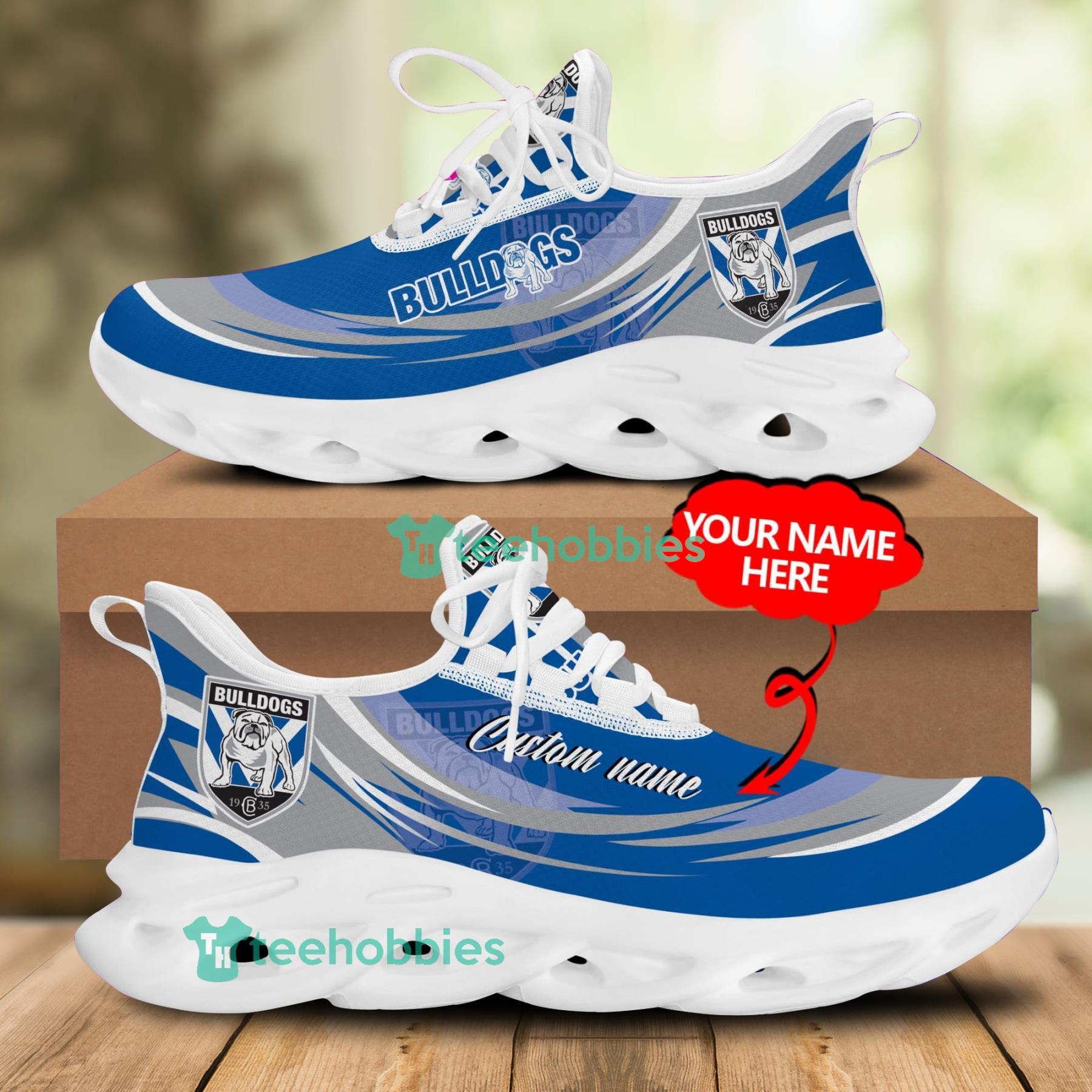 Canterbury-Bankstown Bulldogs 3D Personalized Name Sneakers Max Soul Shoes For Men And Women Product Photo 1