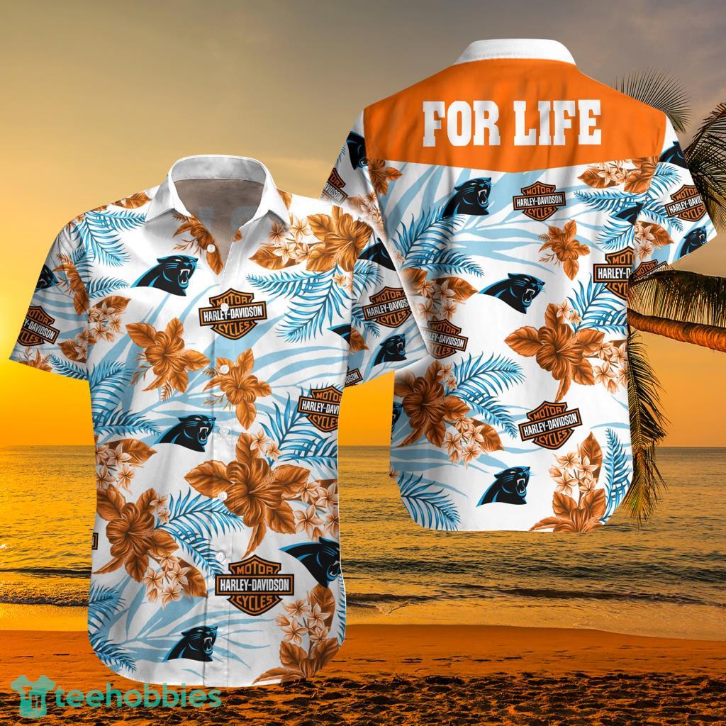 Carolina Panthers NFL Harley Davidson Tropical Hawaiian Shirt For Men And  Women