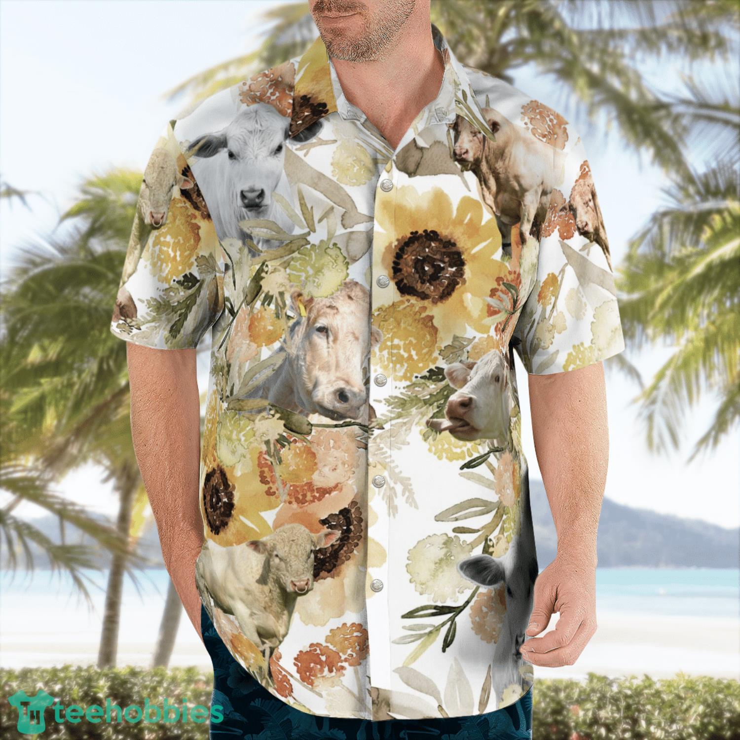 Charolais Cattle Lovers All Over Print 3D Flowery Hawaiian Shirt For Men And Women Product Photo 3 Charolais Cattle Lovers All Over Print 3D Flowery Hawaiian Shirt For Men And Women Product Photo 3