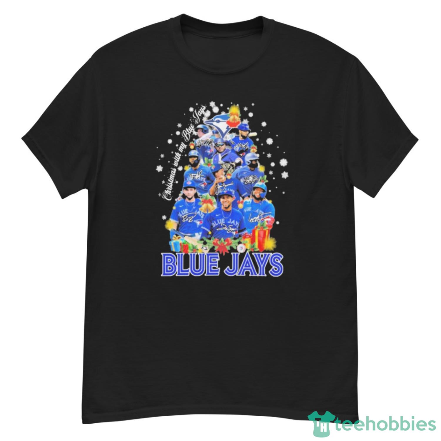 Christmas With My Toronto Blue Jays Tree 2022 Signatures Shirt - G500 Men’s Classic T-Shirt