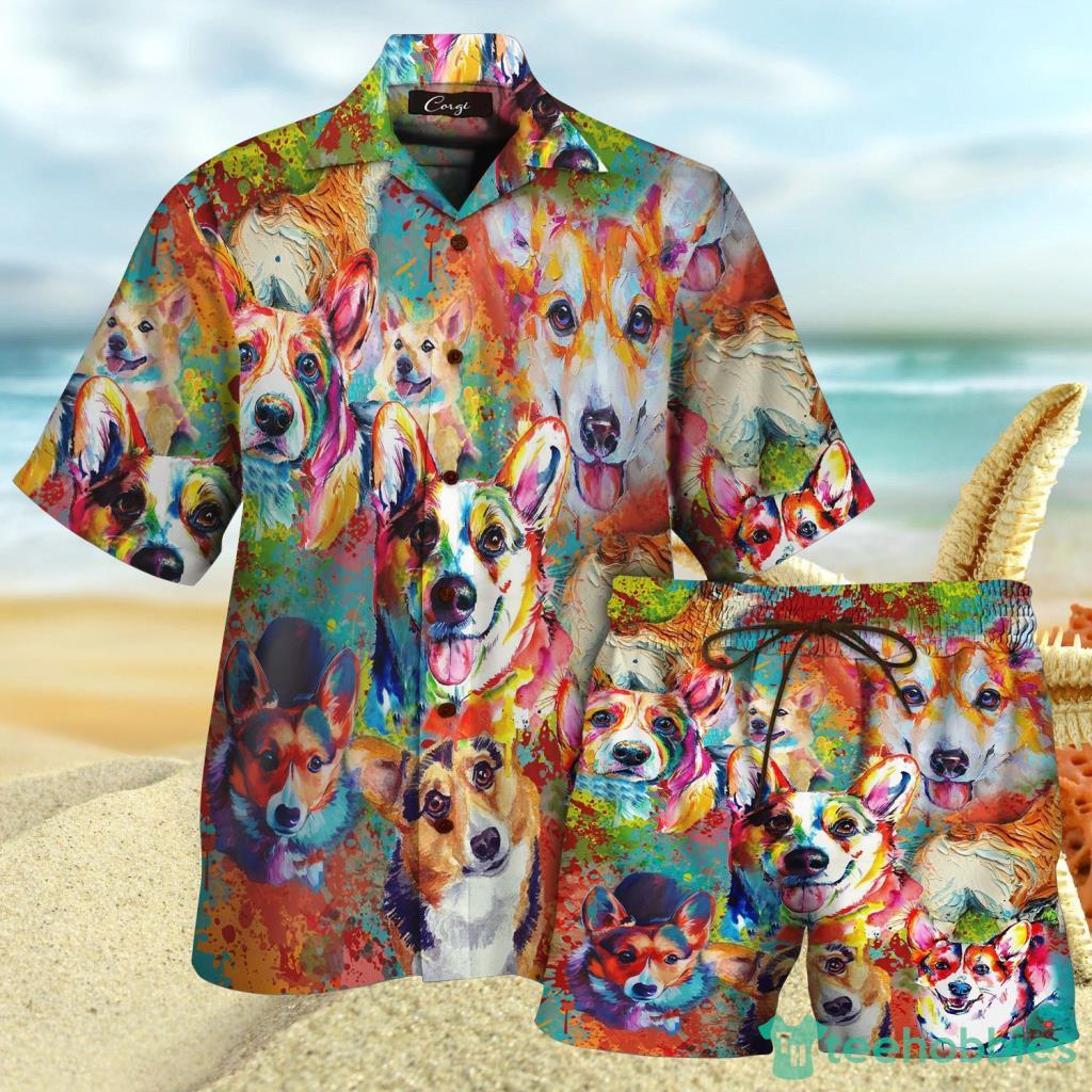 Hawaiian sales corgi shirt