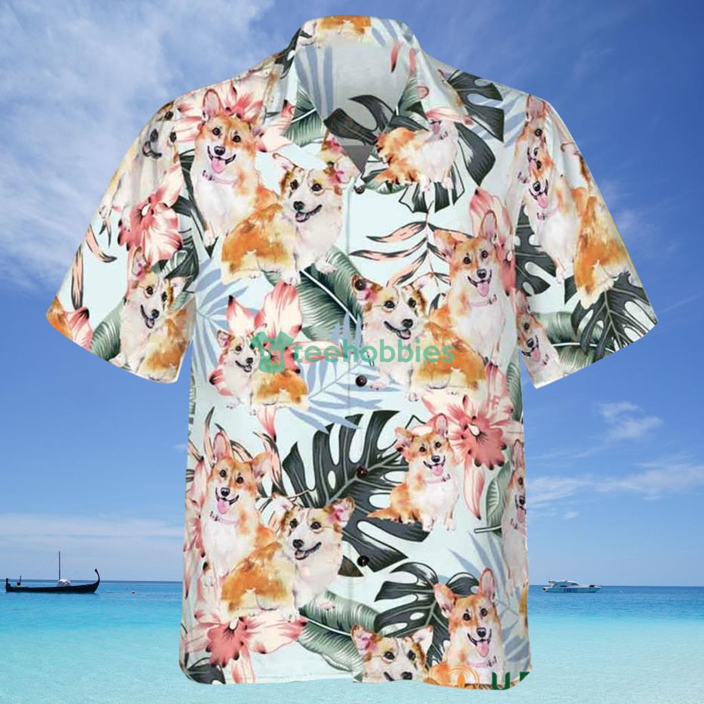 Corgi Palm Leaves Hawaiian Shirt - Corgi Palm Leaves Hawaiian Shirt
