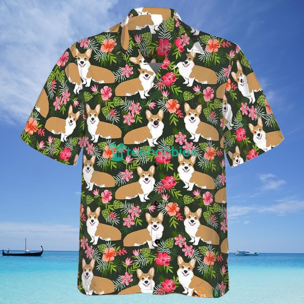 Corgi Tropical Flower Hawaiian Shirt - Corgi Tropical Flower Hawaiian Shirt