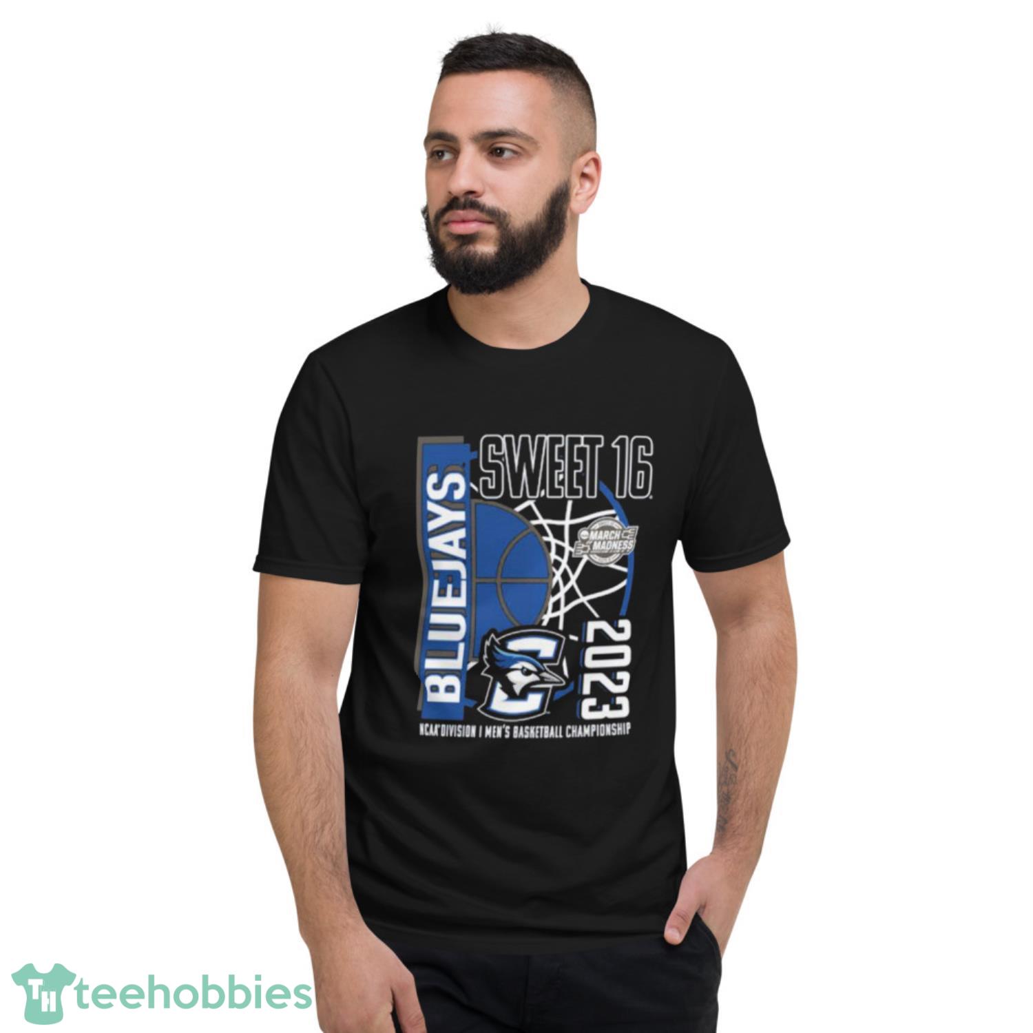 Creighton Bluejays 2023 NCAA Men’s Basketball Tournament March Madness Sweet 16 T-Shirt - Short Sleeve T-Shirt Creighton Bluejays 2023 NCAA Men’s Basketball Tournament March Madness Sweet 16 T-Shirt - Short Sleeve T-Shirt
