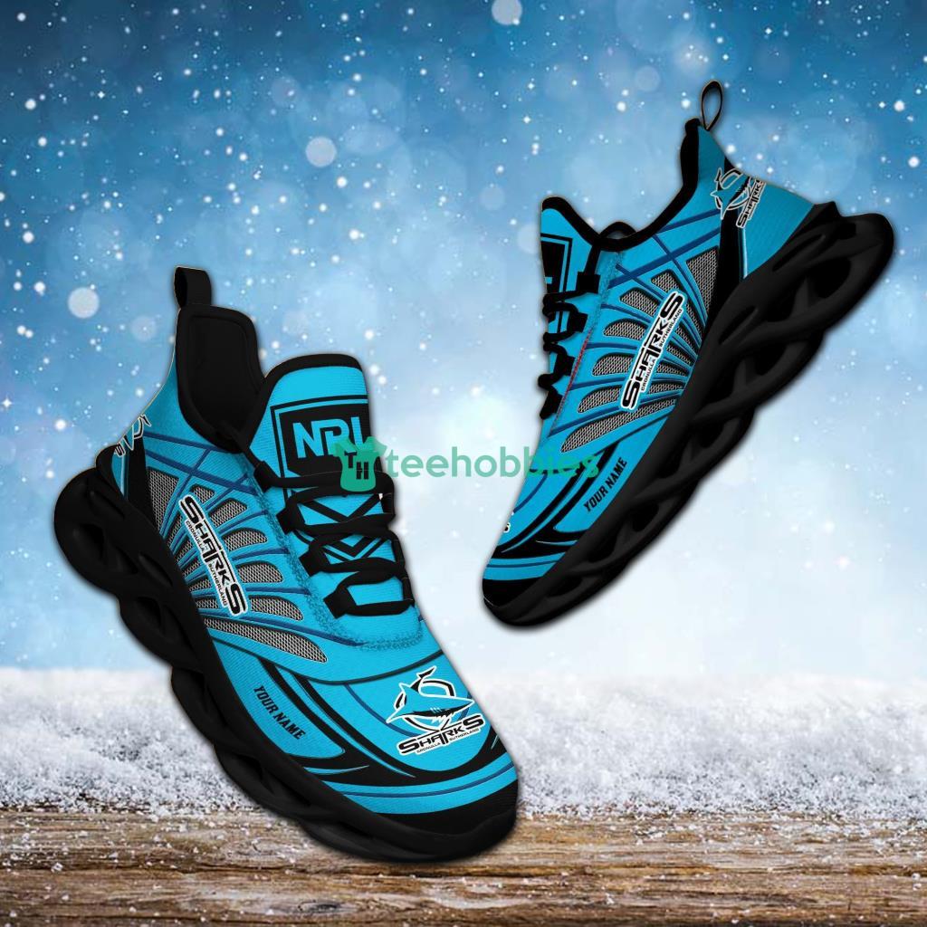Cronulla Sharks NRL Personalized Max Soul Shoes - 8 Cronulla Sharks NRL Personalized Max Soul Shoes - 8