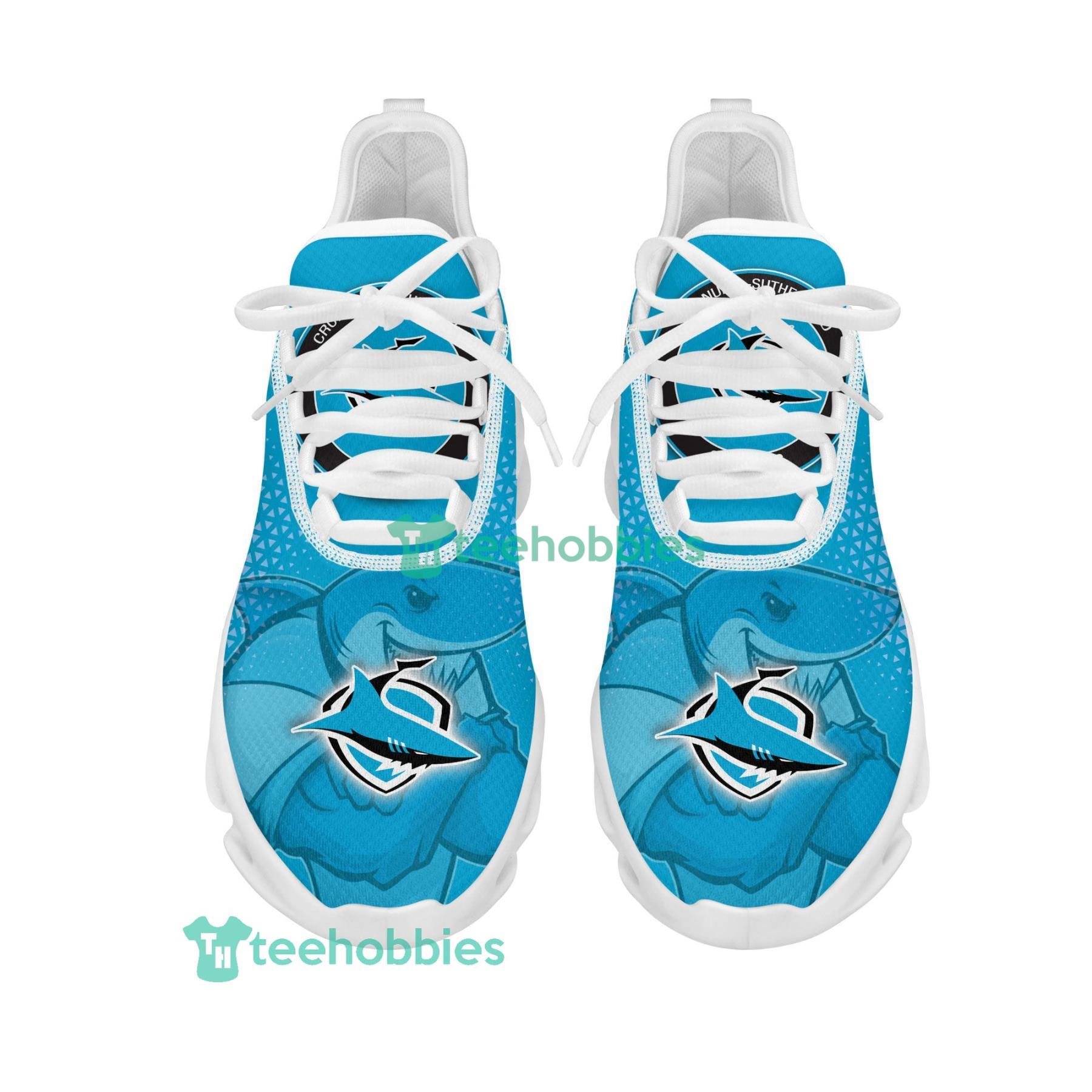 Cronulla Sutherland Sharks Mascot Custom Name Sneakers Max Soul Shoes For Men And Women Nrl Sneakers Product Photo 2