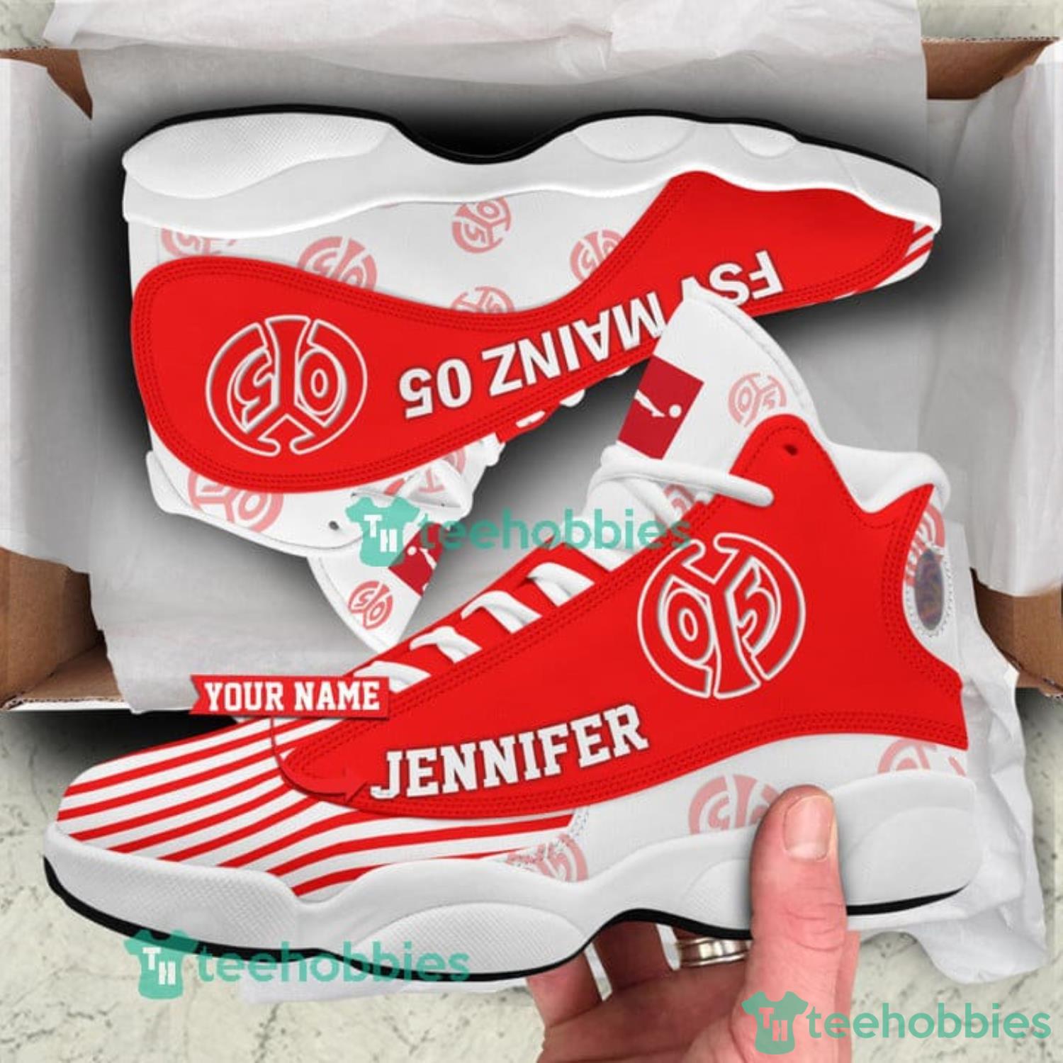 Custom Name 1. FSV Mainz 05 Air Jordan 13 Sneaker Shoes Product Photo 3 Custom Name 1. FSV Mainz 05 Air Jordan 13 Sneaker Shoes Product Photo 3