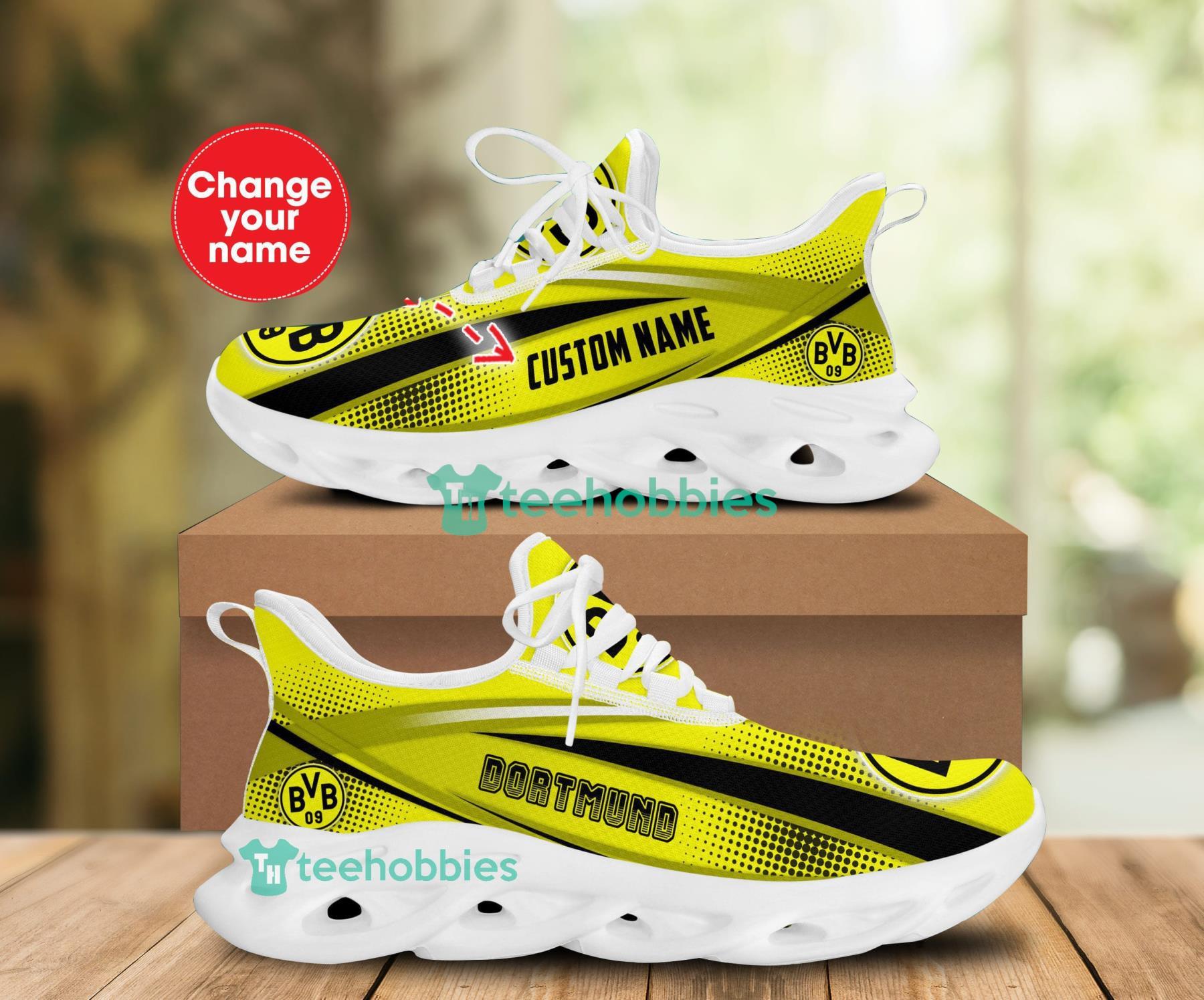 Custom Name BV Borussia Dortmund Sneakers Max Soul Shoes For Men And Women Product Photo 1