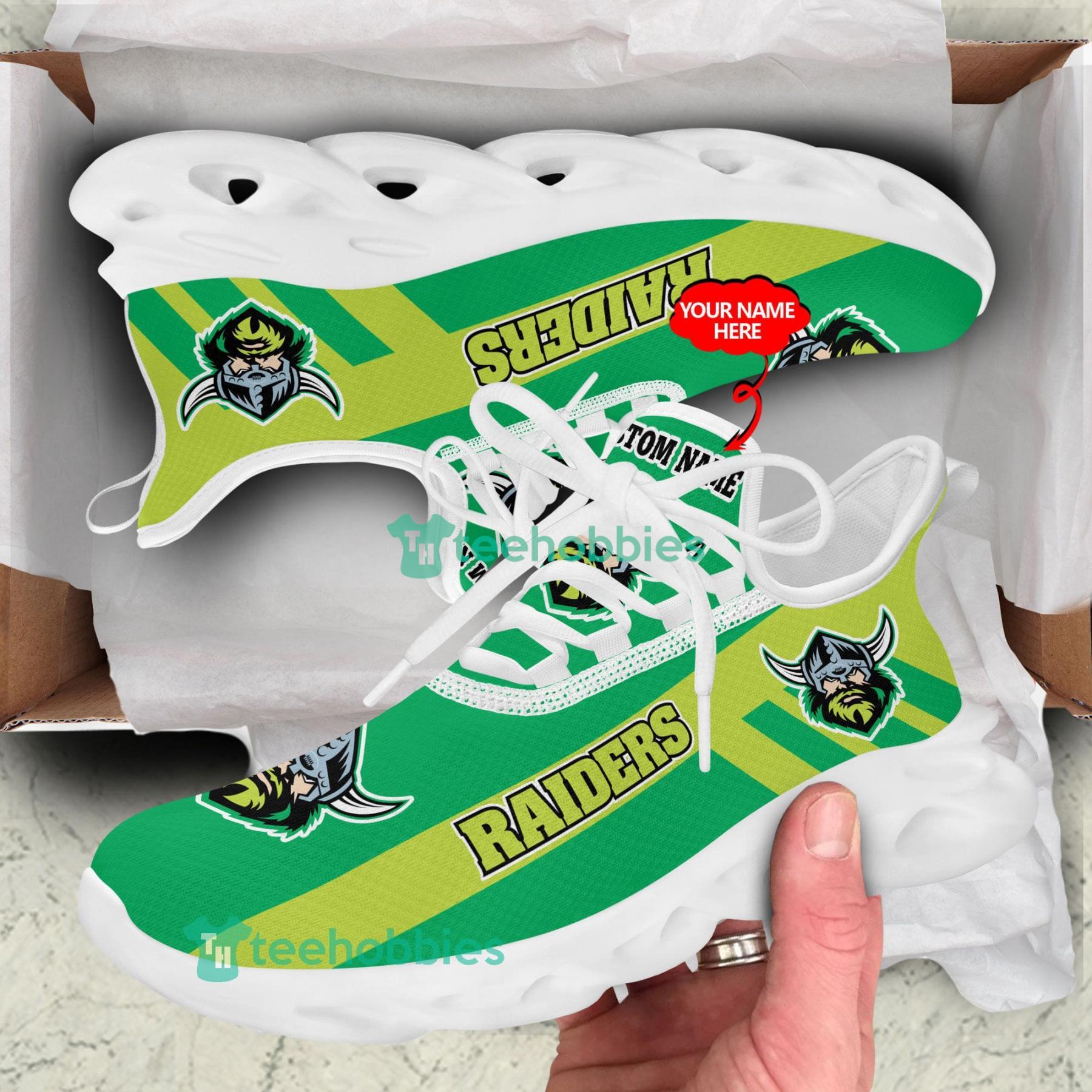 Custom Name Canberra Raiders  Sneakers Max Soul Shoes For Men And Women Product Photo 3